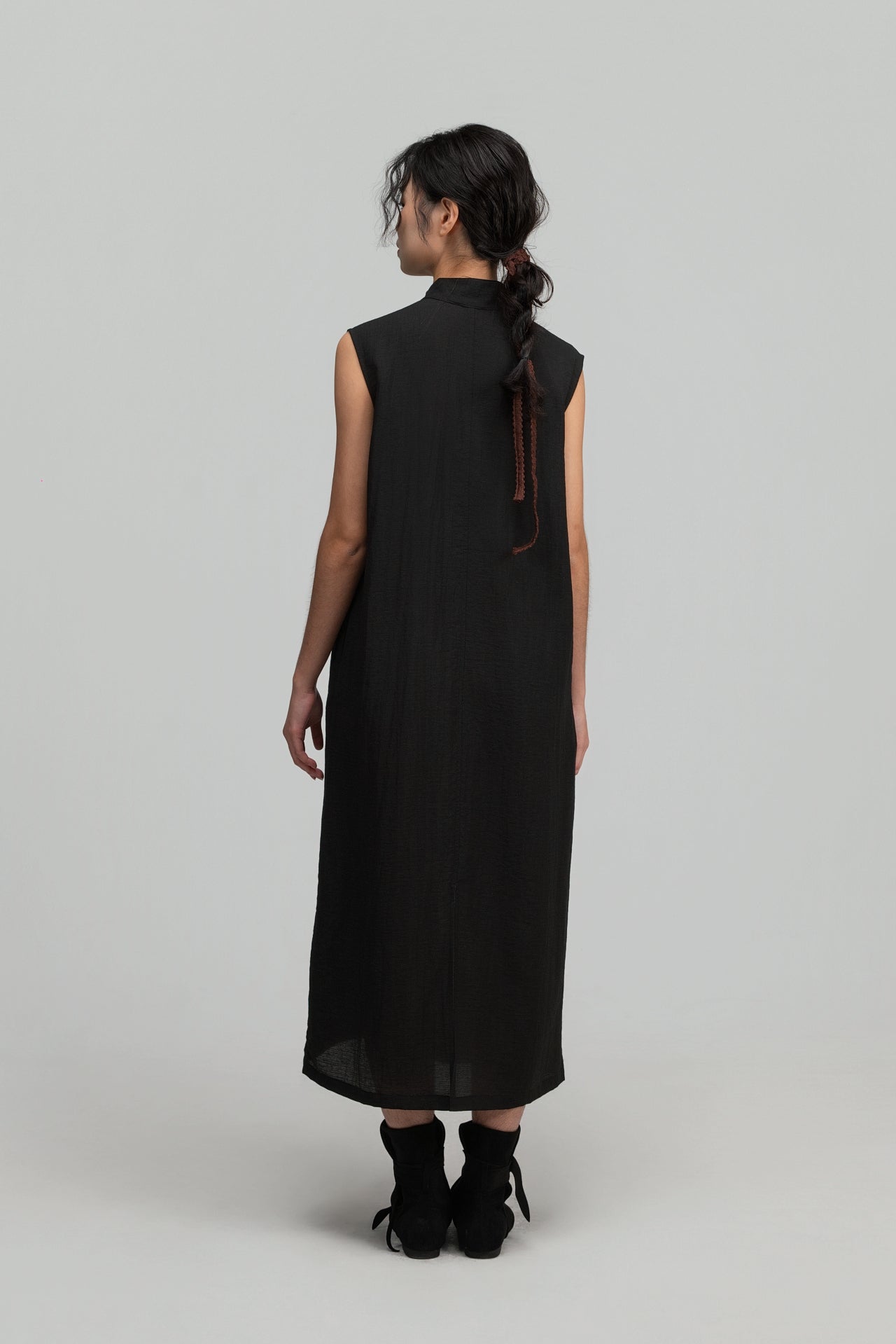Han Collar Tank Dress (Black)
