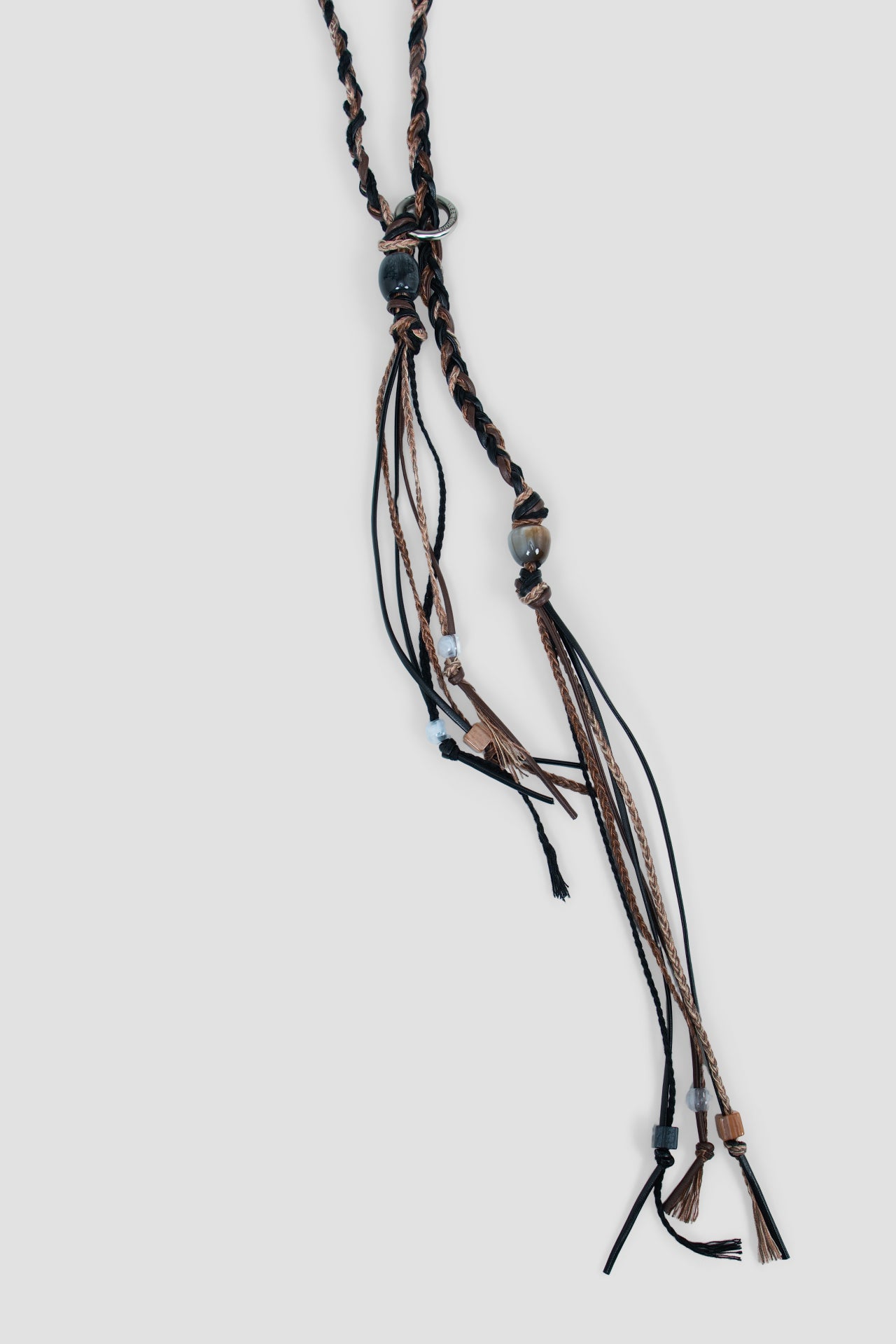 Braided Leather Belt (Black)