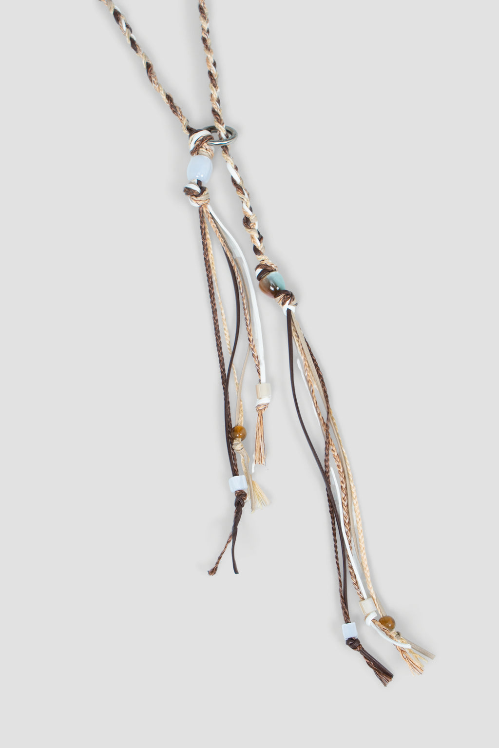 Braided Leather Belt (Beige)