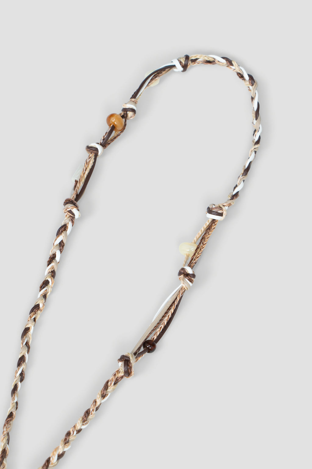 Braided Leather Belt (Beige)
