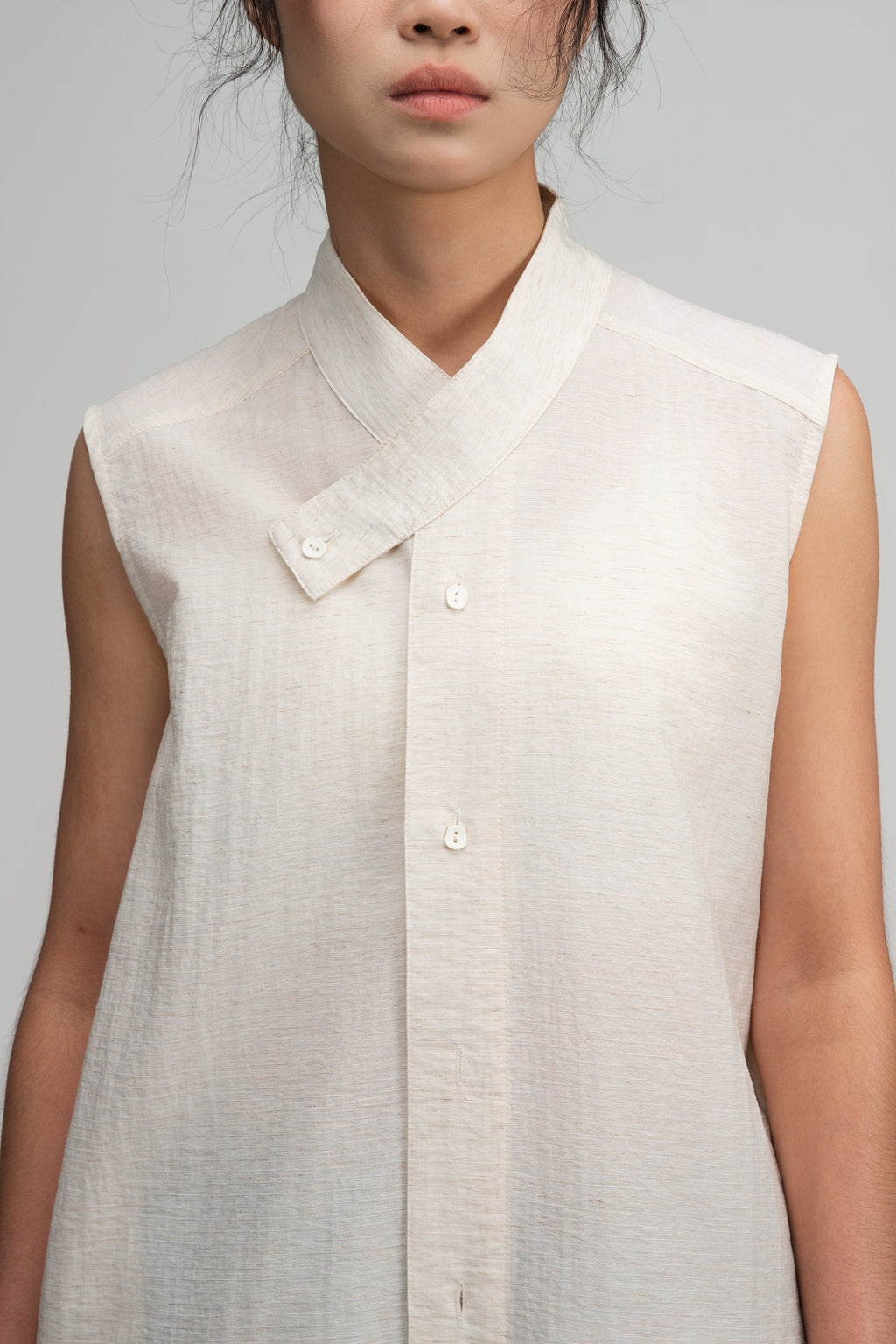 Han Collar Tank Dress (Beige)