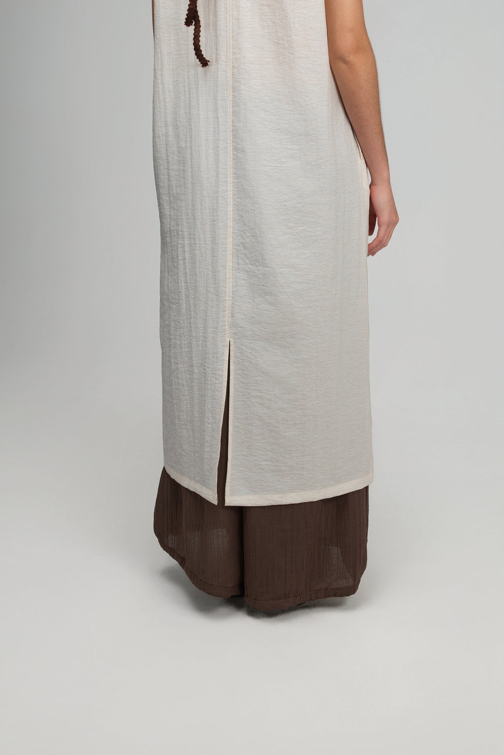 Han Collar Tank Dress (Beige)