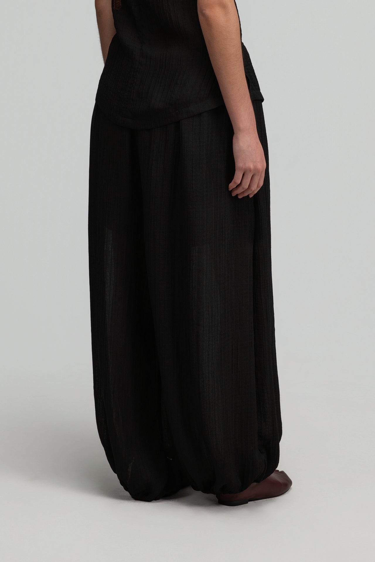 Soft Lantern Pants w/ Lining (Black)