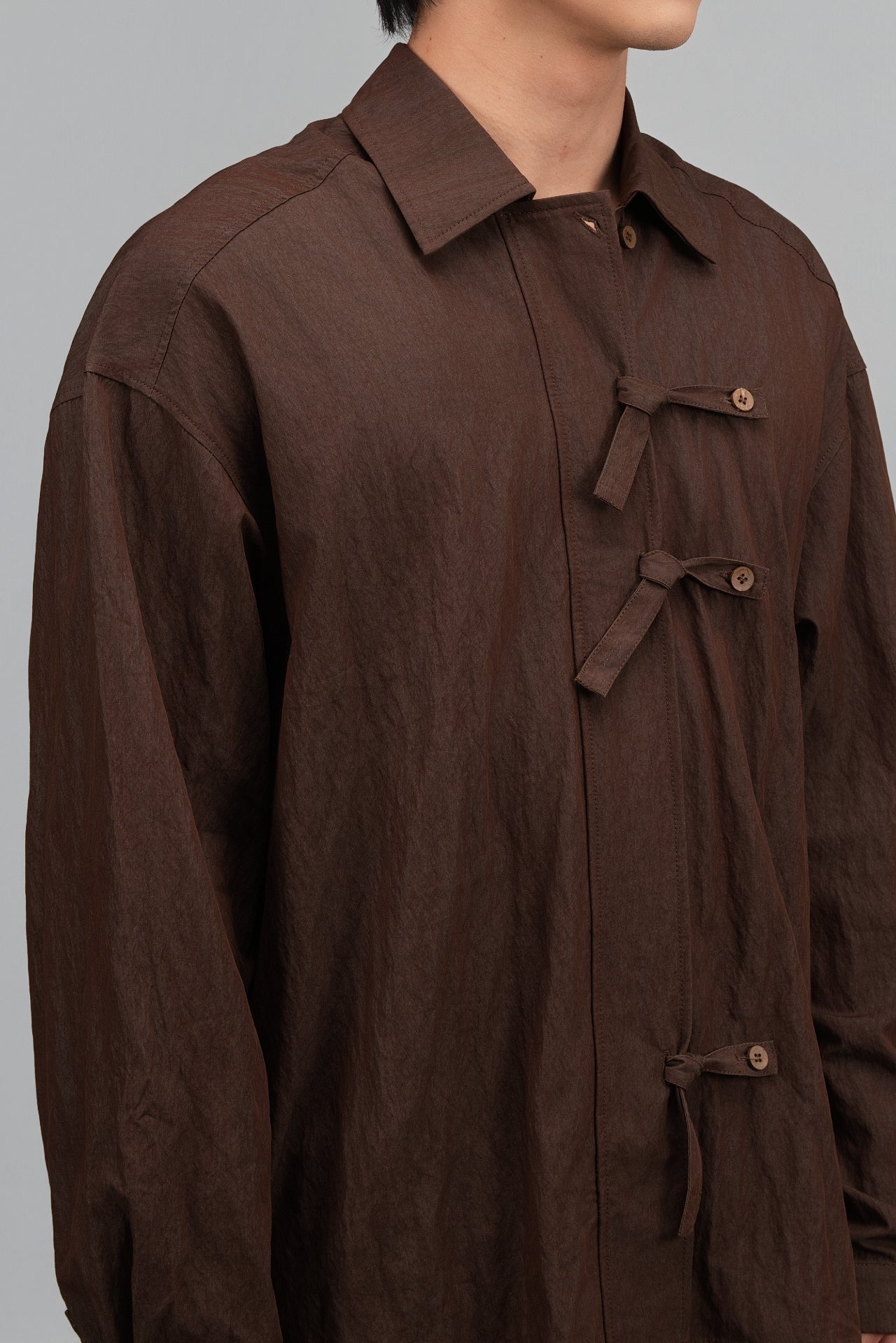 Gender Neutral Triple Knot Blouse (Brown)