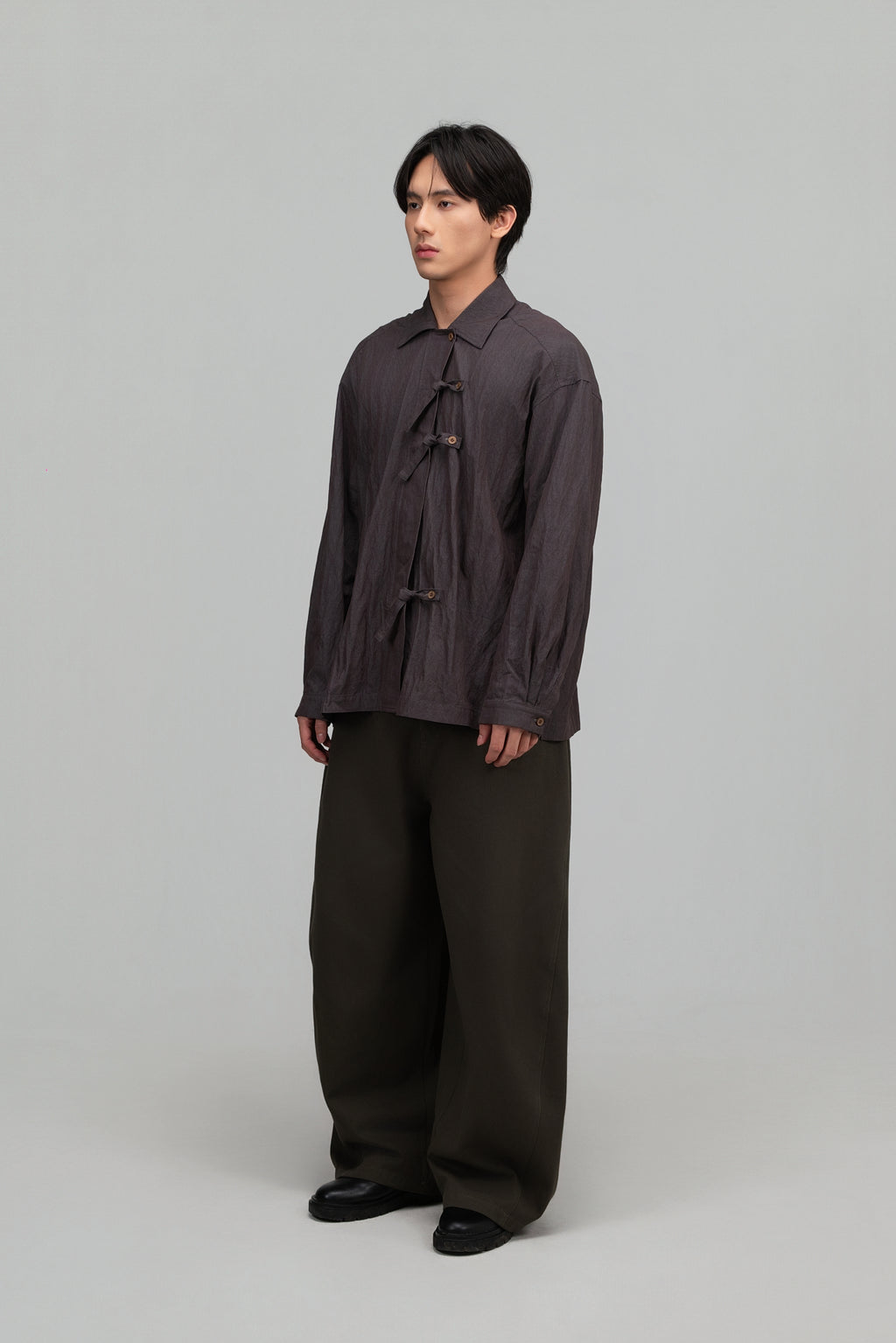 Gender Neutral Triple Knot Blouse (Dark Grey)