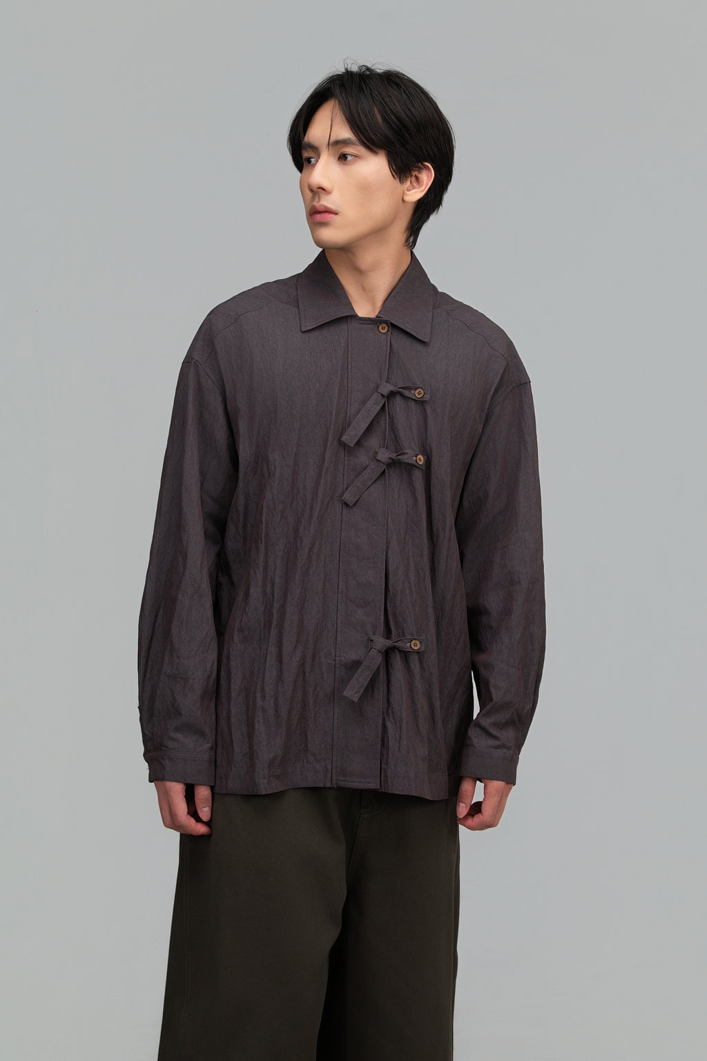 Gender Neutral Triple Knot Blouse (Dark Grey)