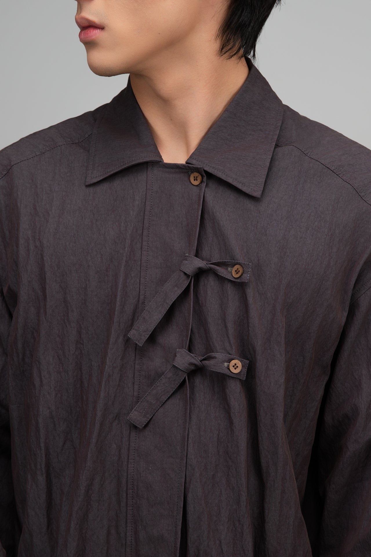 Gender Neutral Triple Knot Blouse (Dark Grey)