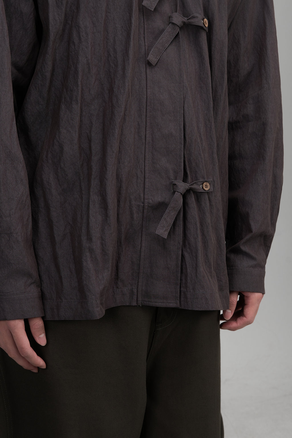 Gender Neutral Triple Knot Blouse (Dark Grey)