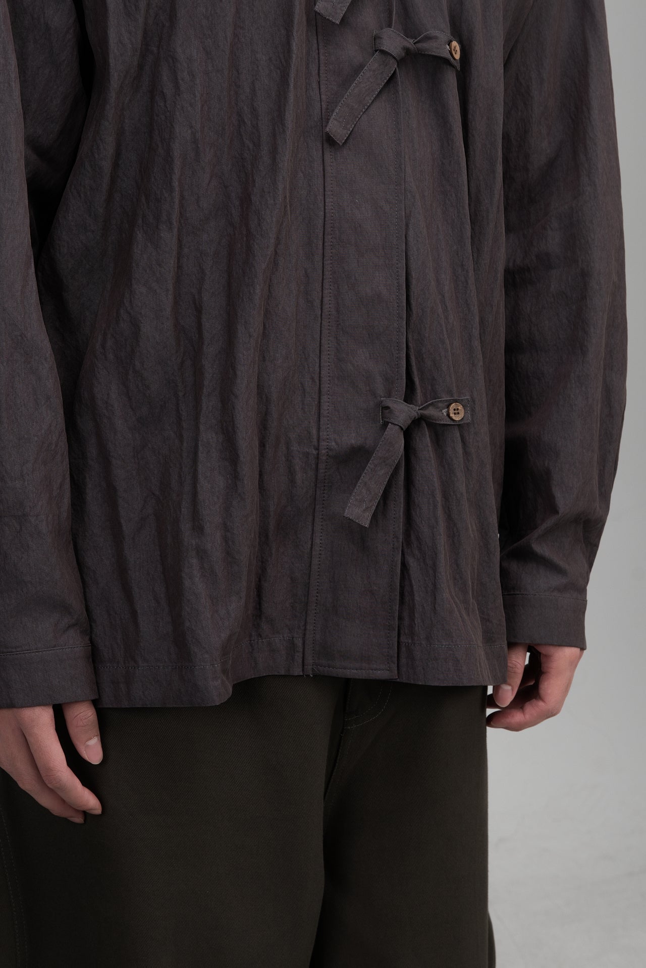 Gender Neutral Triple Knot Blouse (Dark Grey)