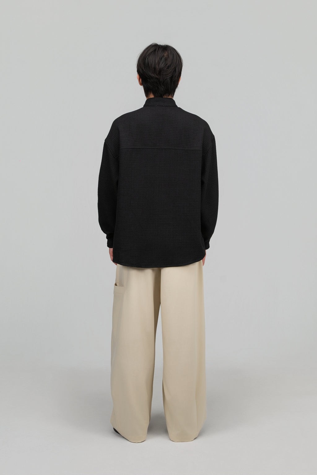 Gender Neutral Han Collar Blouse (Black)