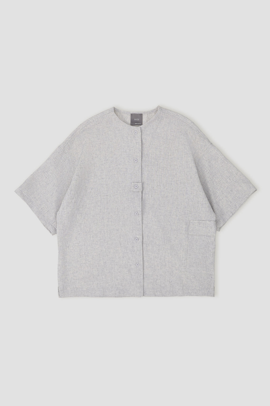 Gender Neutral Oversized Drop Shoulder Boxy Shirt (Poly Waffle Grey)