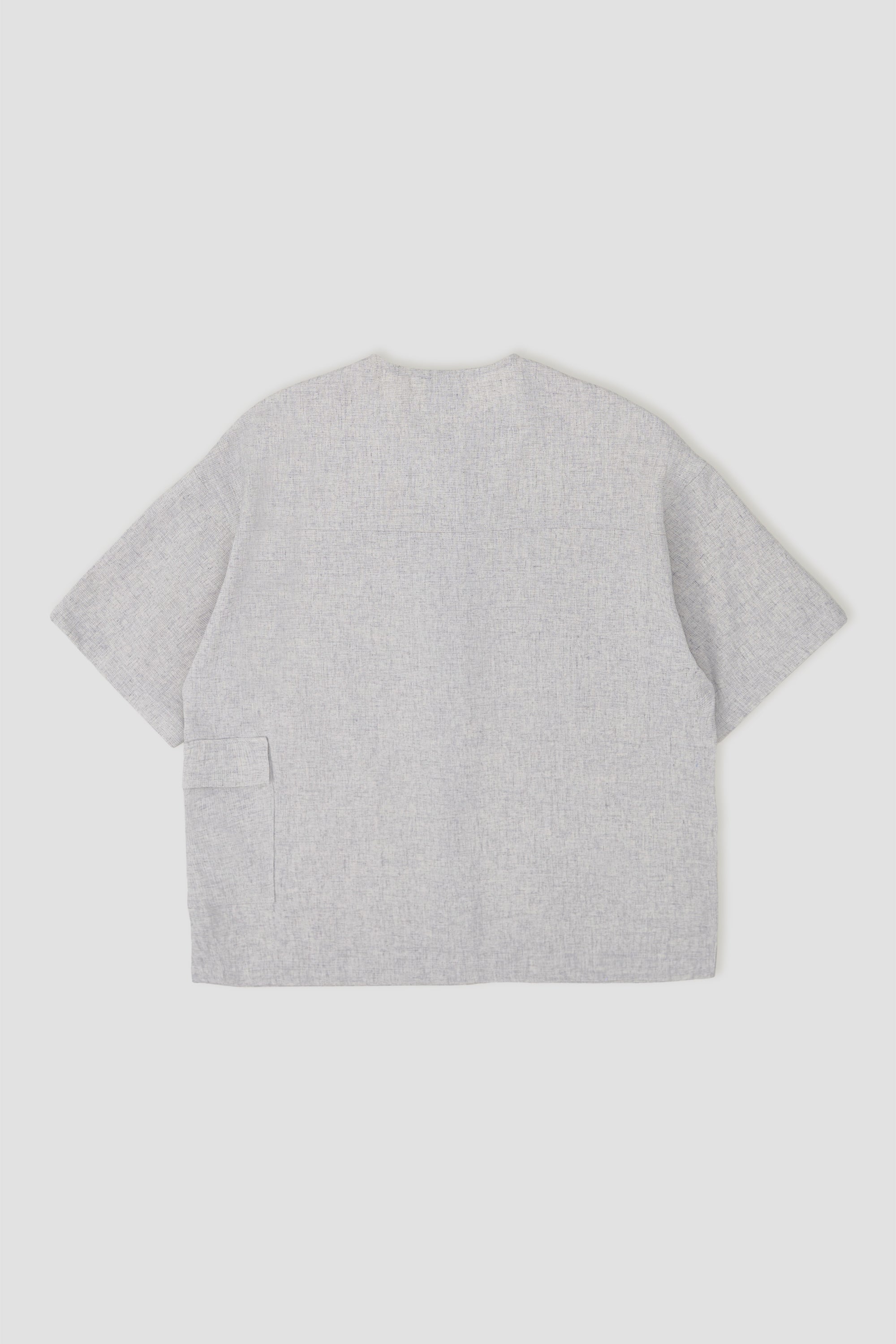 Gender Neutral Oversized Drop Shoulder Boxy Shirt (Poly Waffle Grey)