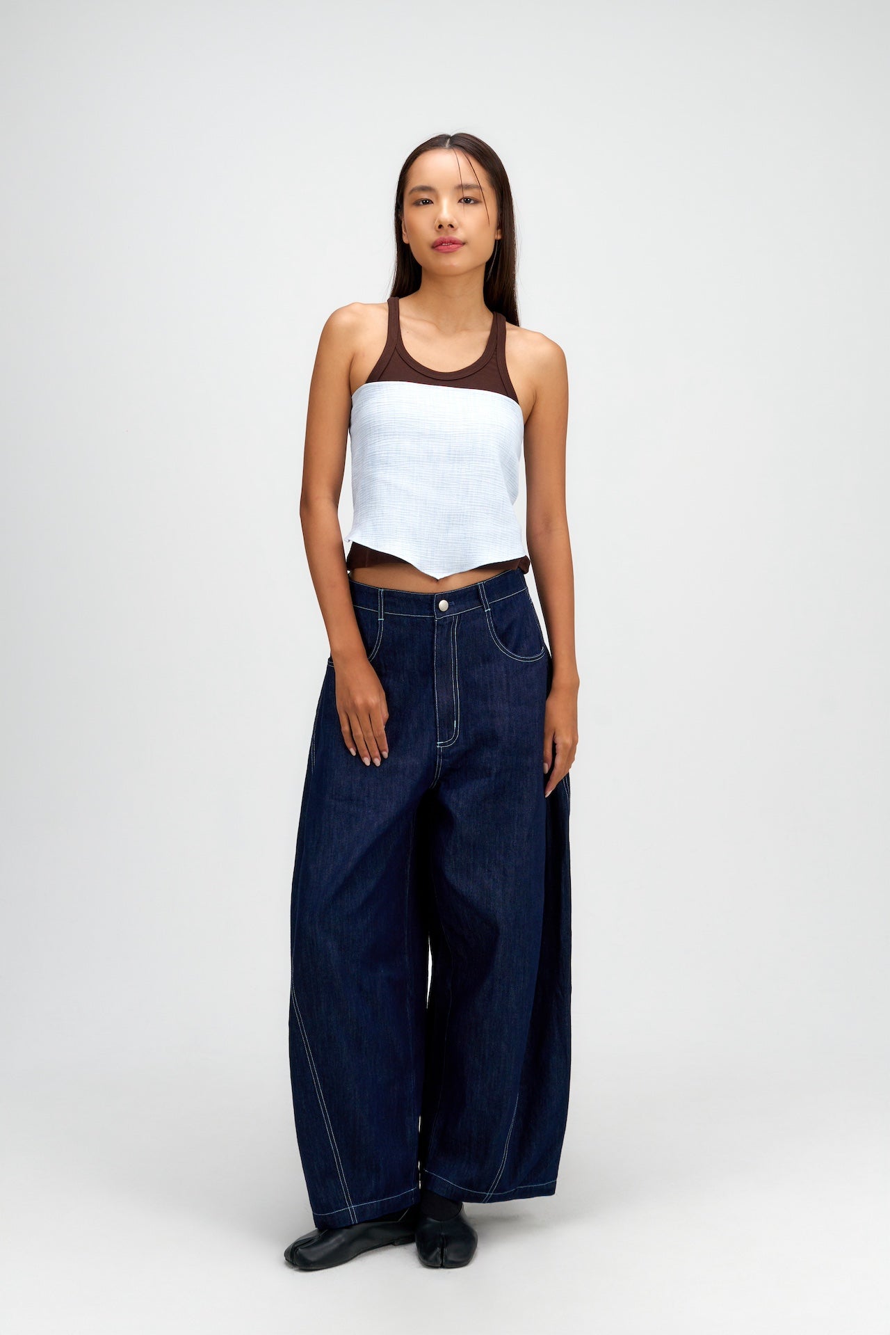 8th Anniversary | Long Tri Beaded Scarf (Blue)