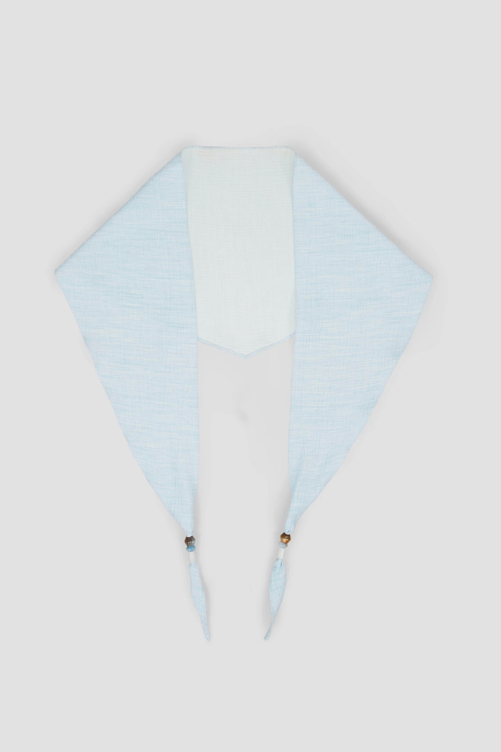 8th Anniversary | Long Tri Beaded Scarf (Blue)