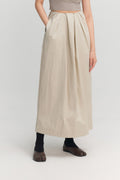Classic - Pleated Cocoon Skirt (Off White)