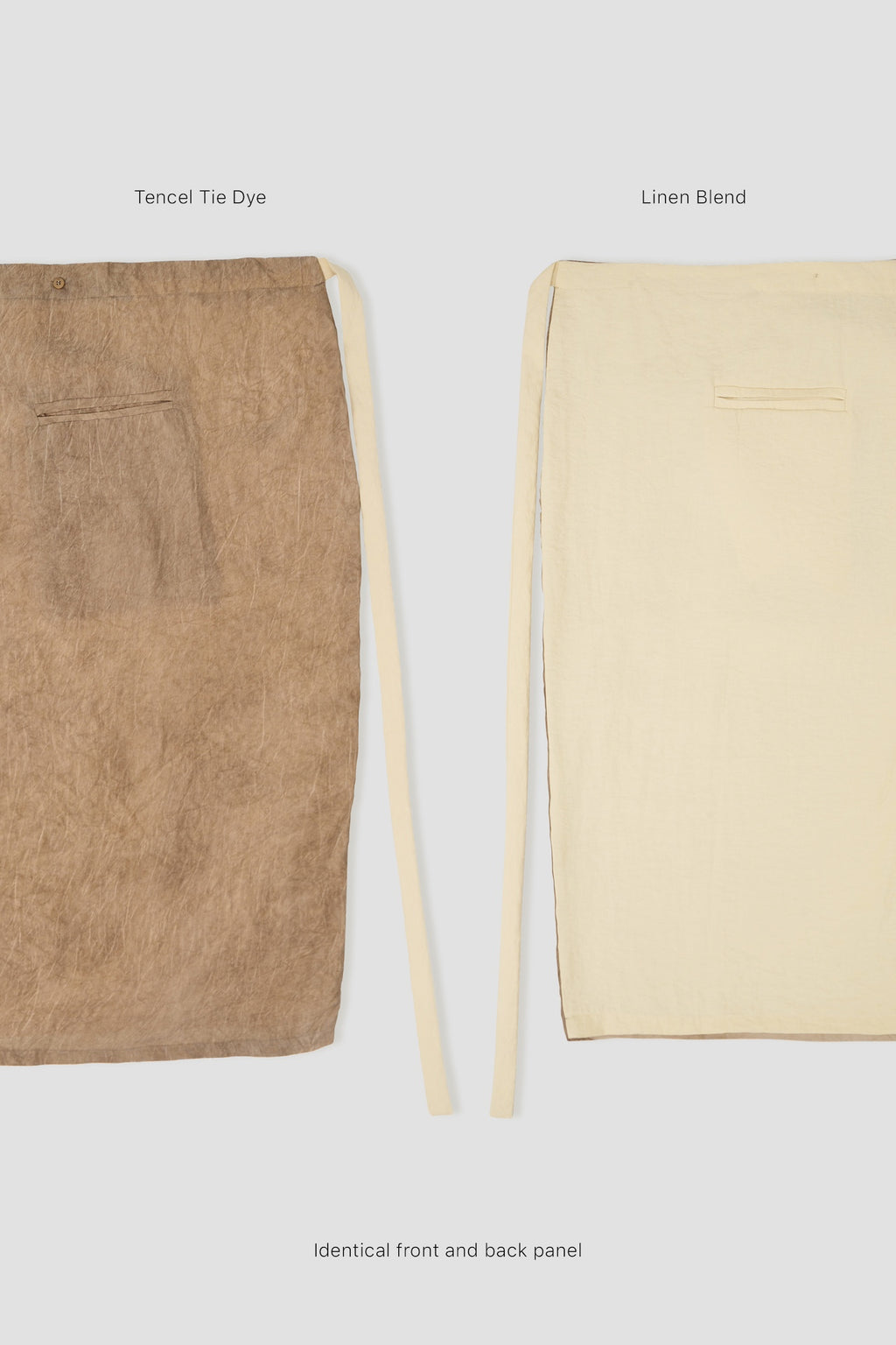 Dual Wear Tie Dye Panel Wrap Skirt (Brown)