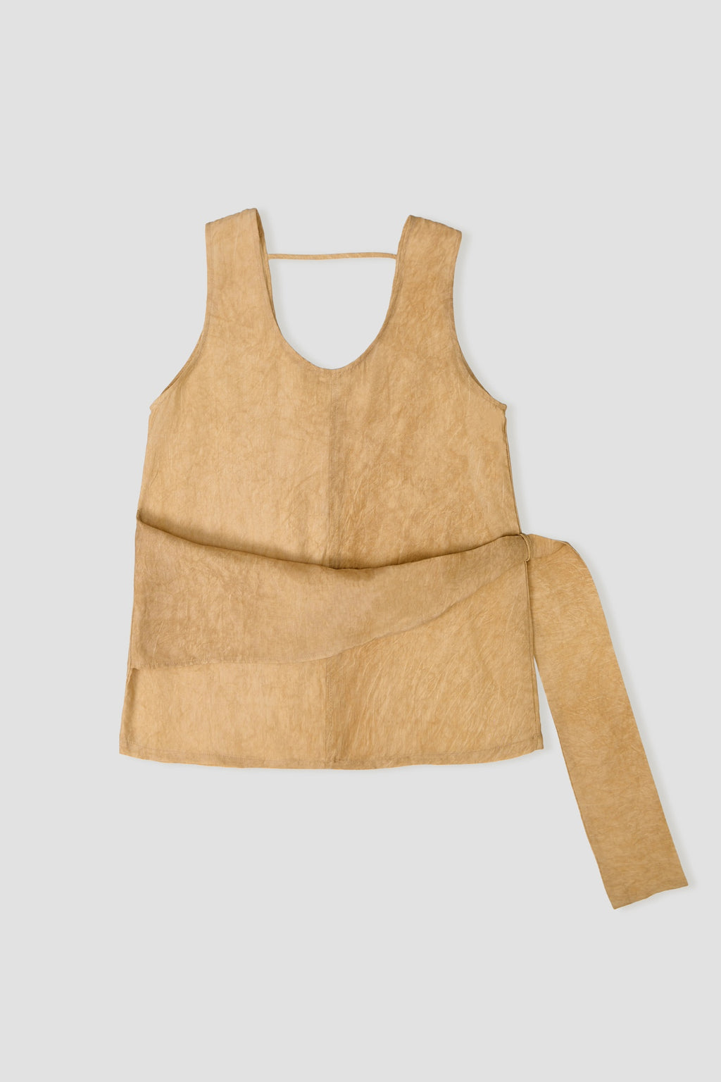 Tie Dye Waist Draped Tank Top (Sand)