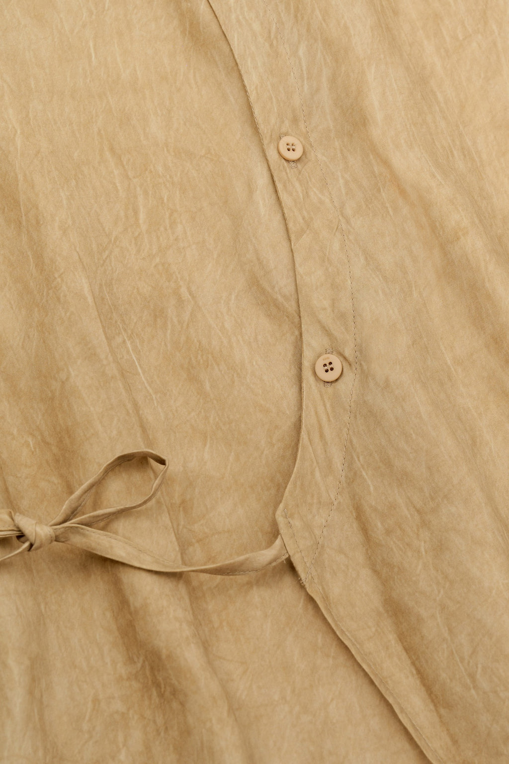 Arc Collar Side Tie Dye Blouse (Sand)