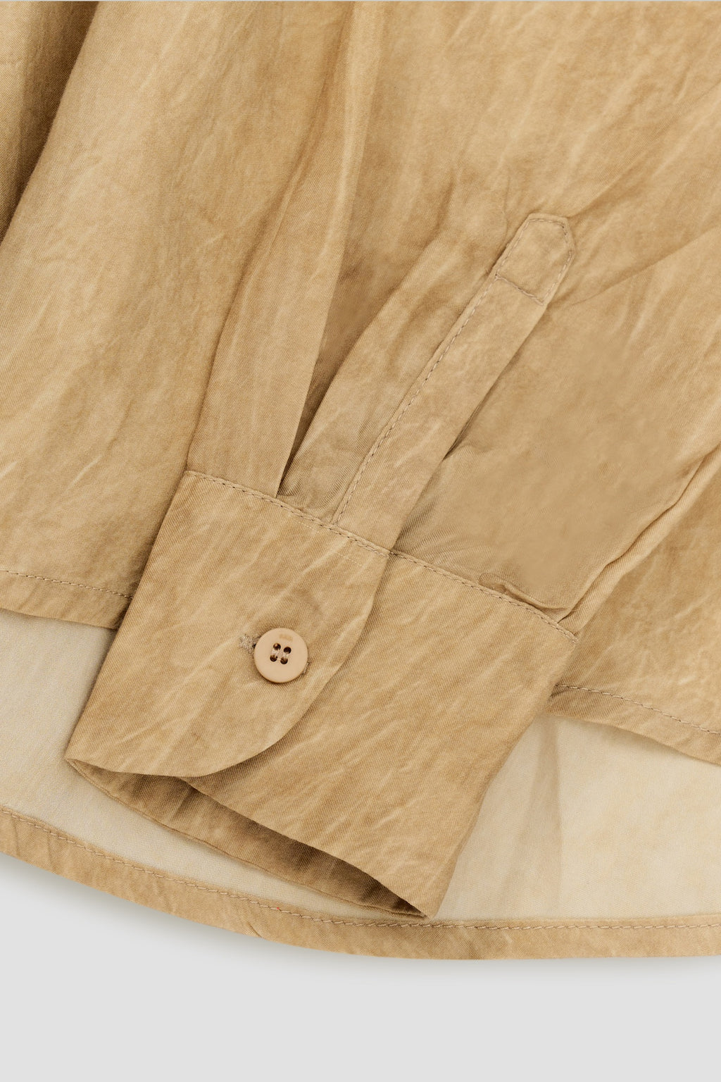 Arc Collar Side Tie Dye Blouse (Sand)