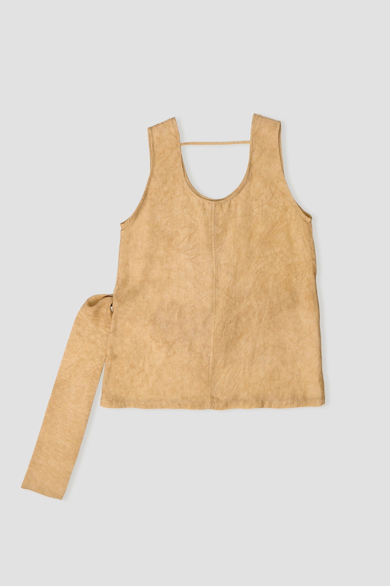 Tie Dye Waist Draped Tank Top (Sand)