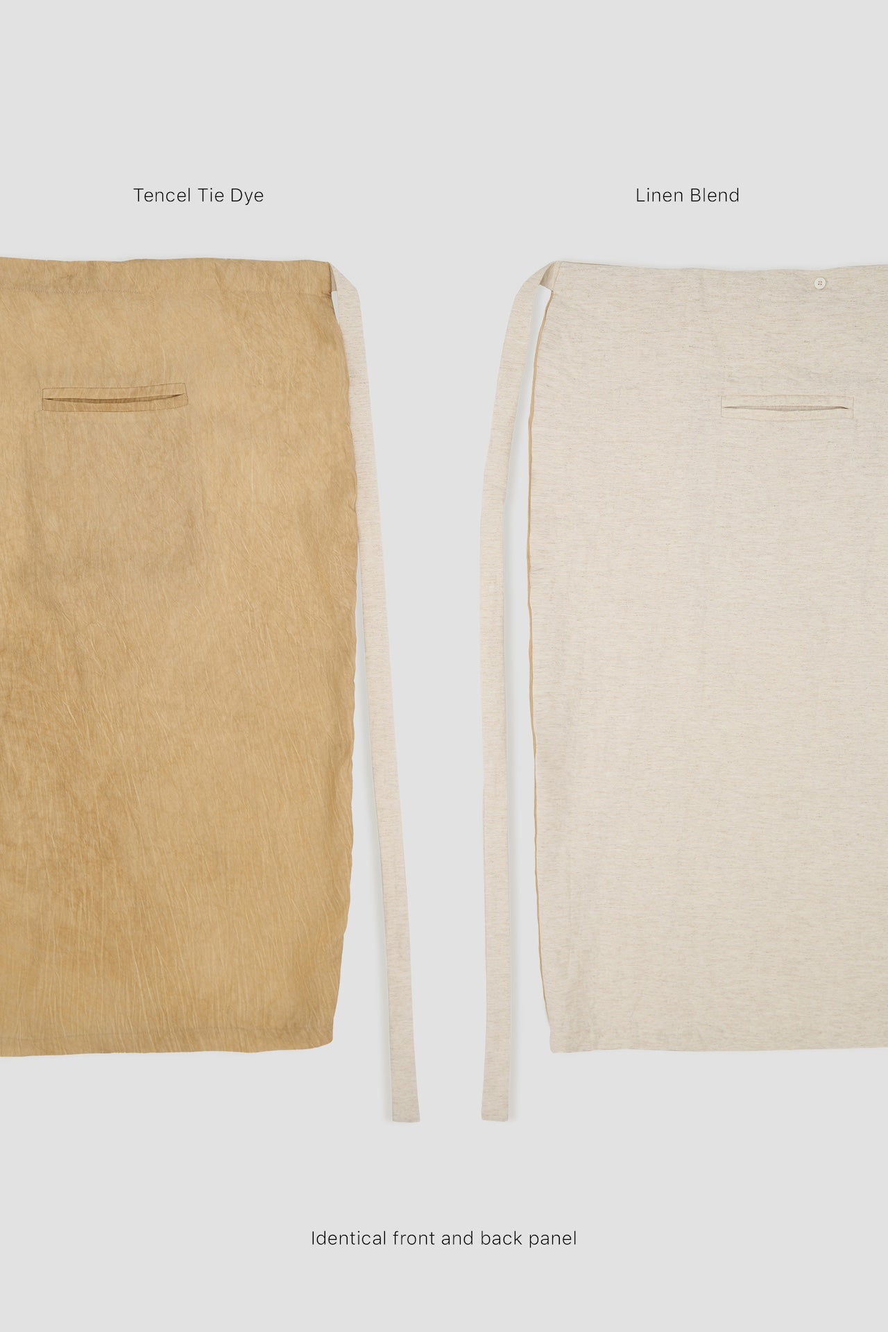 Dual Wear Tie Dye Panel Wrap Skirt (Sand)