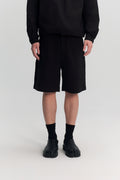Gender Neutral Pocket Pleated Shorts (Black)