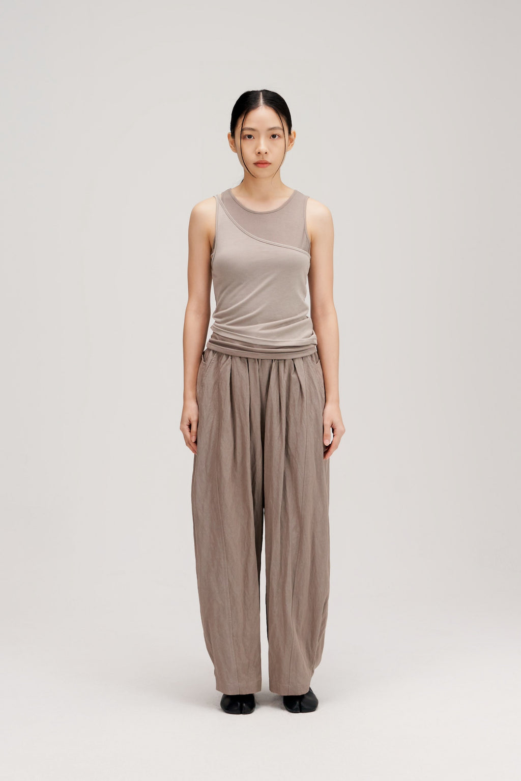 Butter Knit Two Piece Tank Top (Grey)