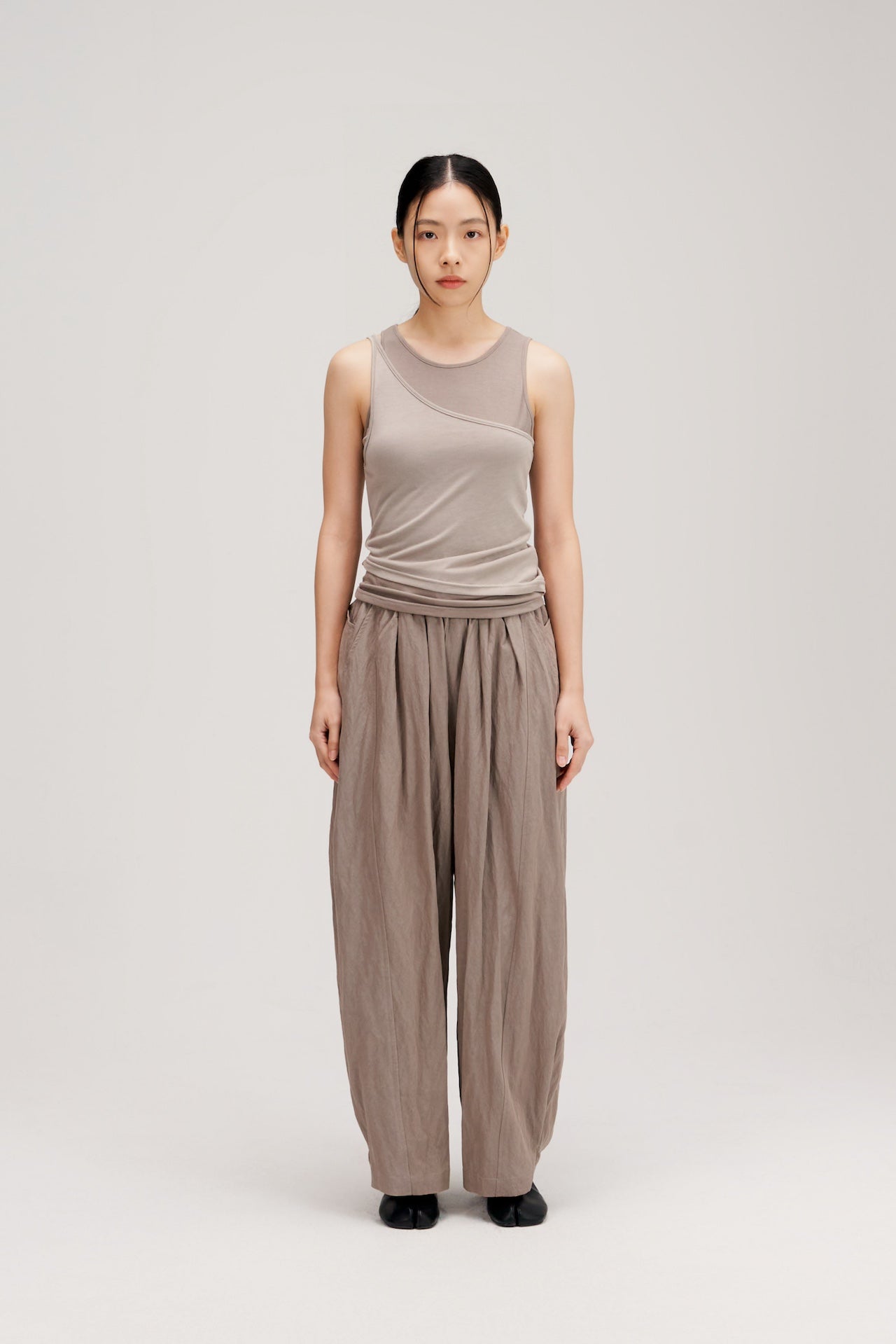 Butter Knit Two Piece Tank Top (Grey)