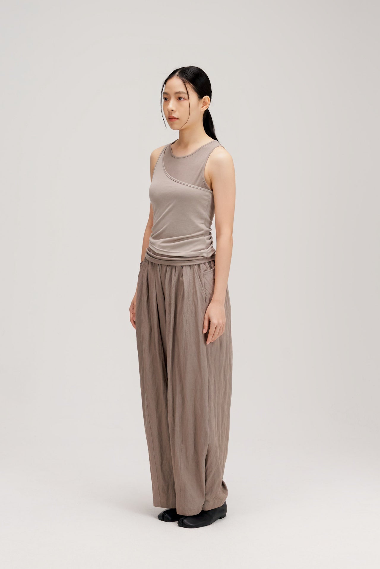 Butter Knit Two Piece Tank Top (Grey)