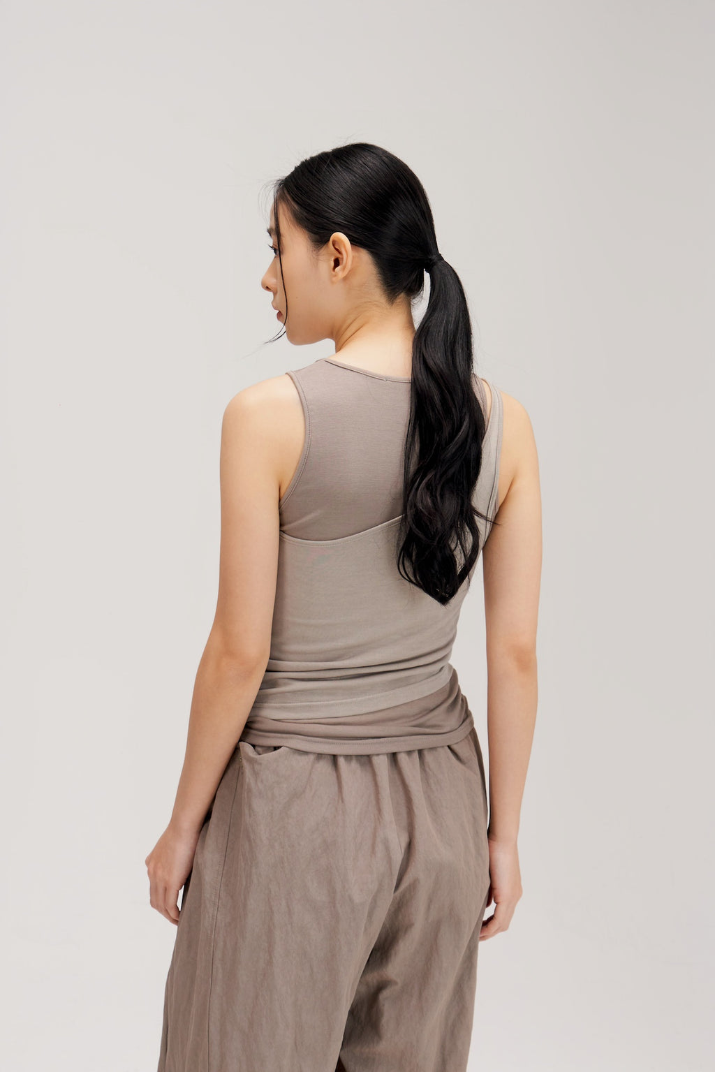 Butter Knit Two Piece Tank Top (Grey)