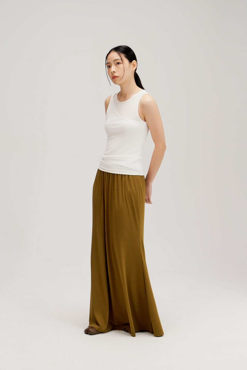 Butter Knit Two Piece Tank Top (White)