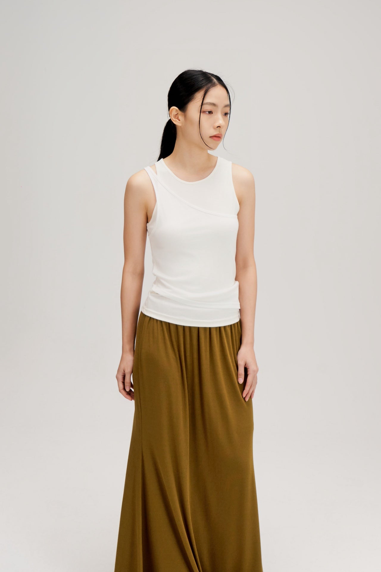 Butter Knit Two Piece Tank Top (White)