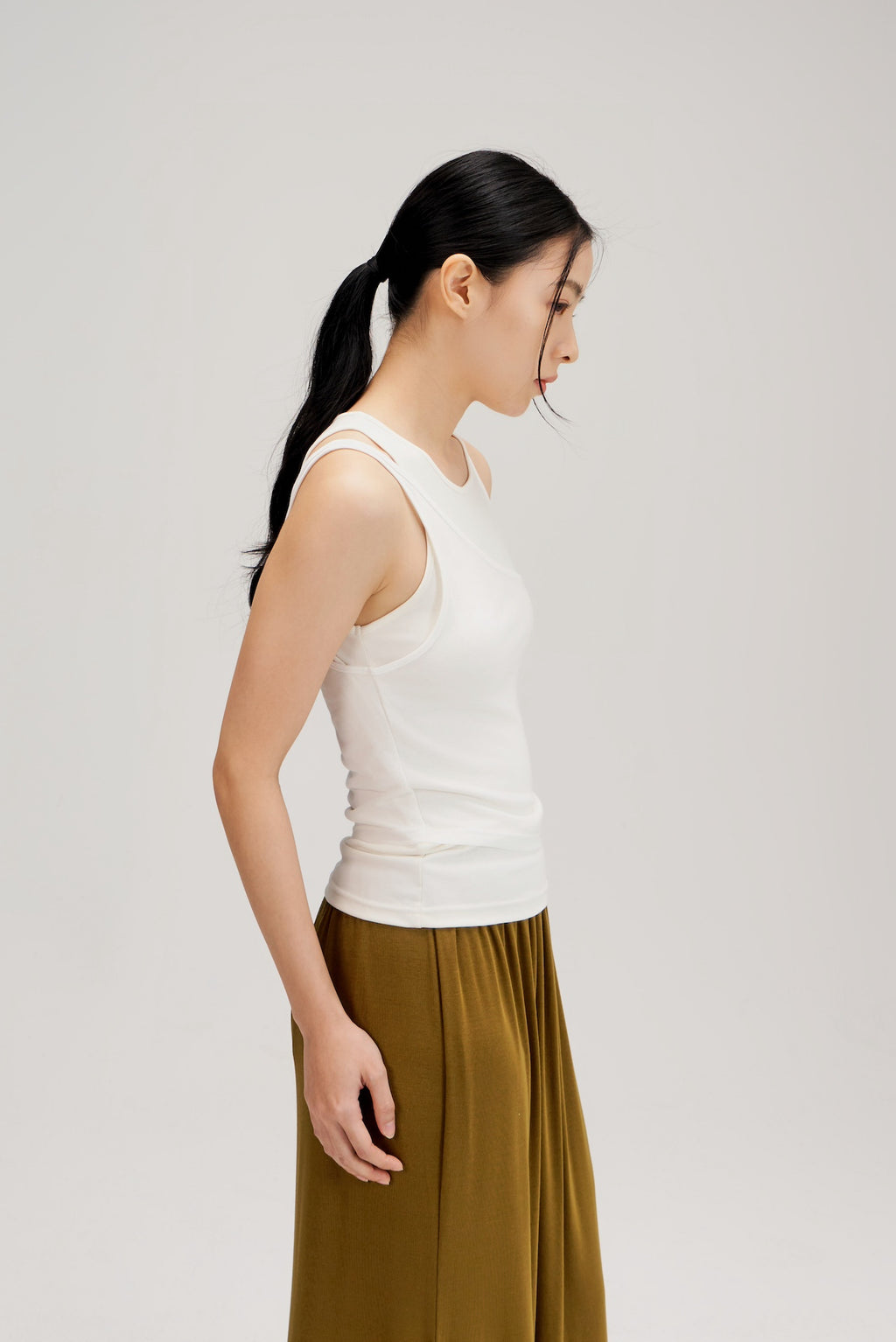 Butter Knit Two Piece Tank Top (White)
