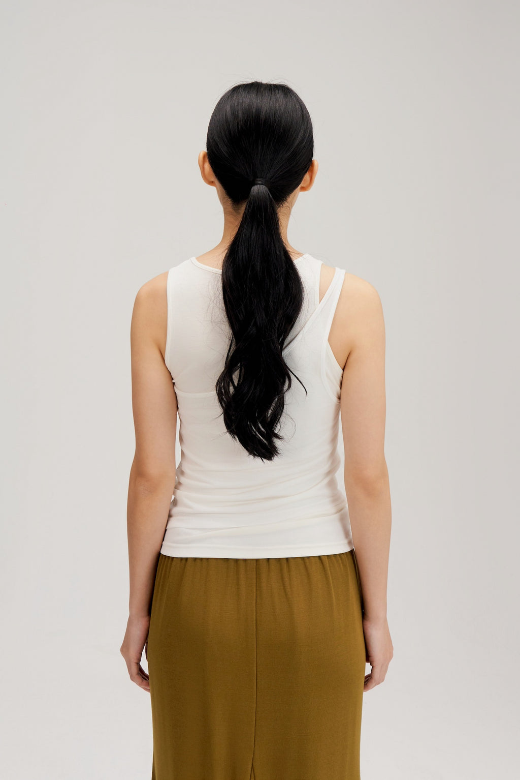 Butter Knit Two Piece Tank Top (White)