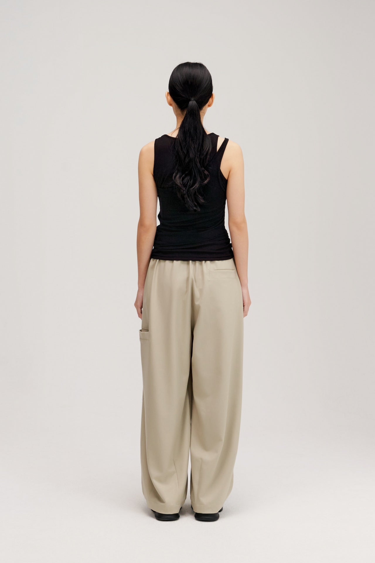 Butter Knit Two Piece Tank Top (Black)