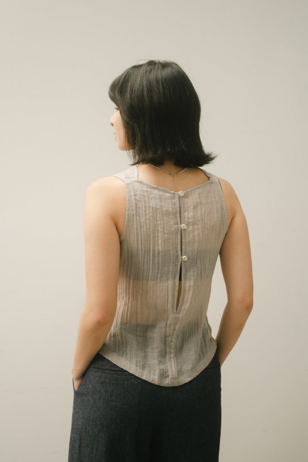 WES x GUNG x SO | [Gung] Beaded Freshwater Pearl Silver Necklace