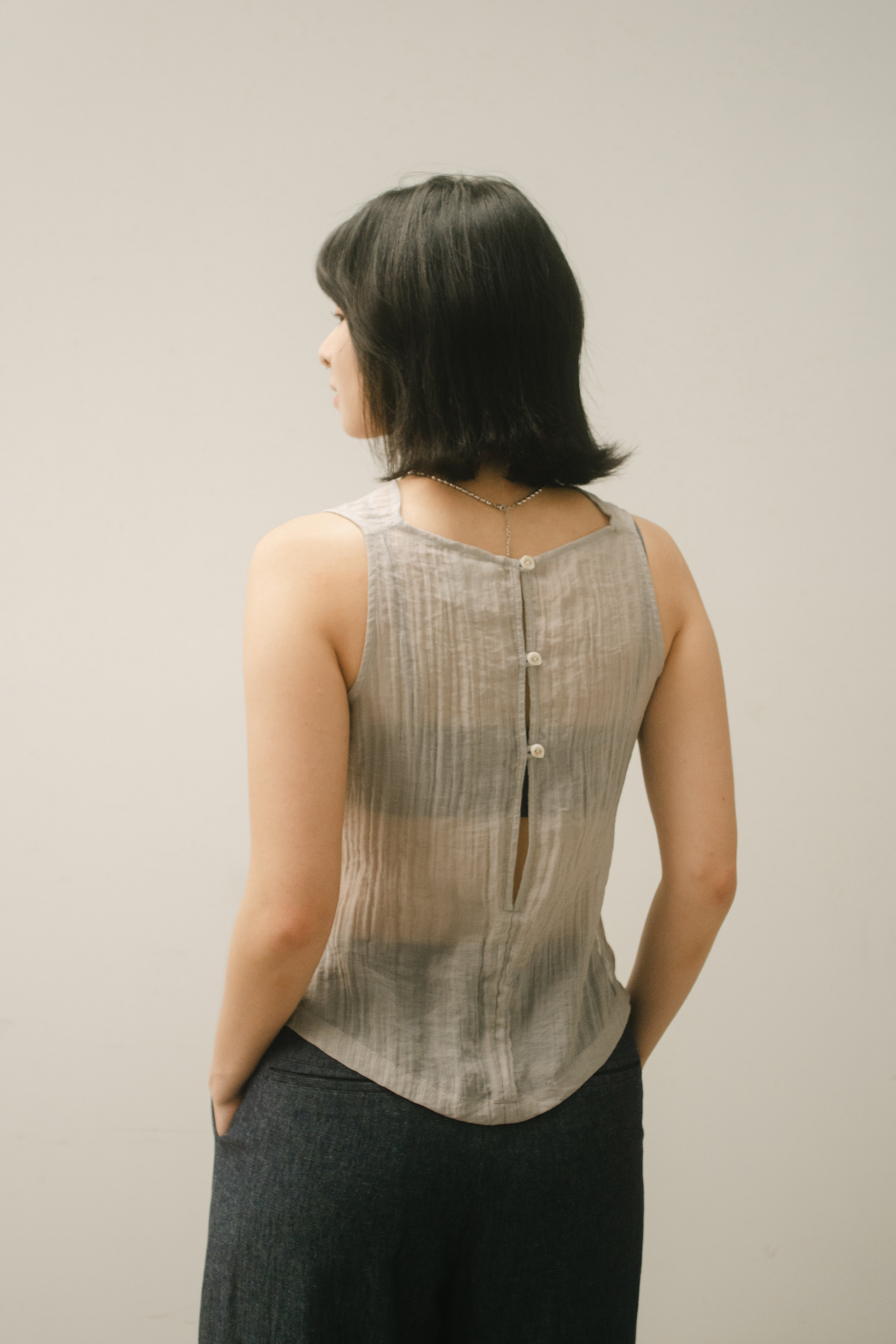 WES x GUNG x SO | [Gung] Beaded Freshwater Pearl Silver Necklace