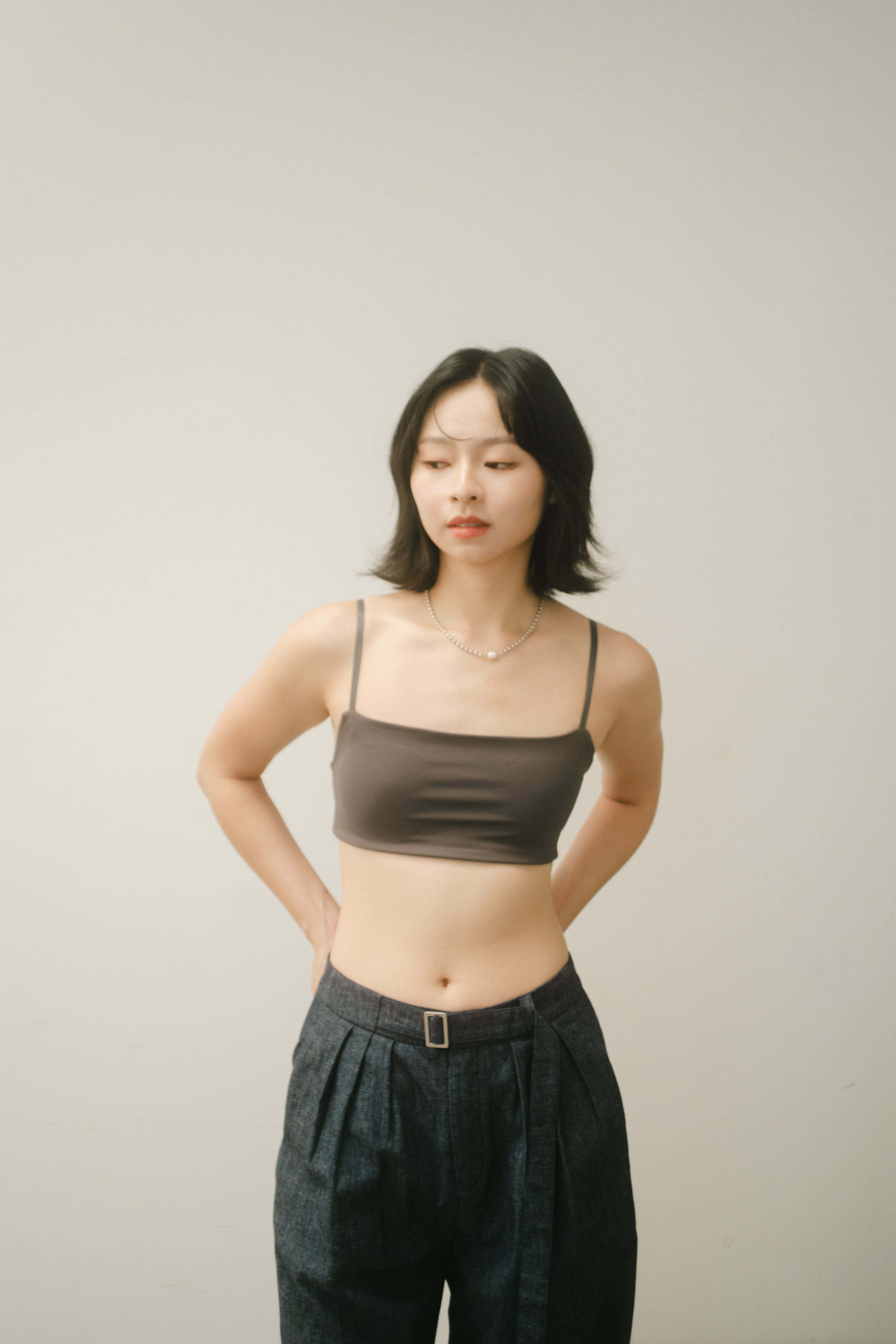 WES x GUNG x SO | [So] Simplicity Square Bra (Charcoal)