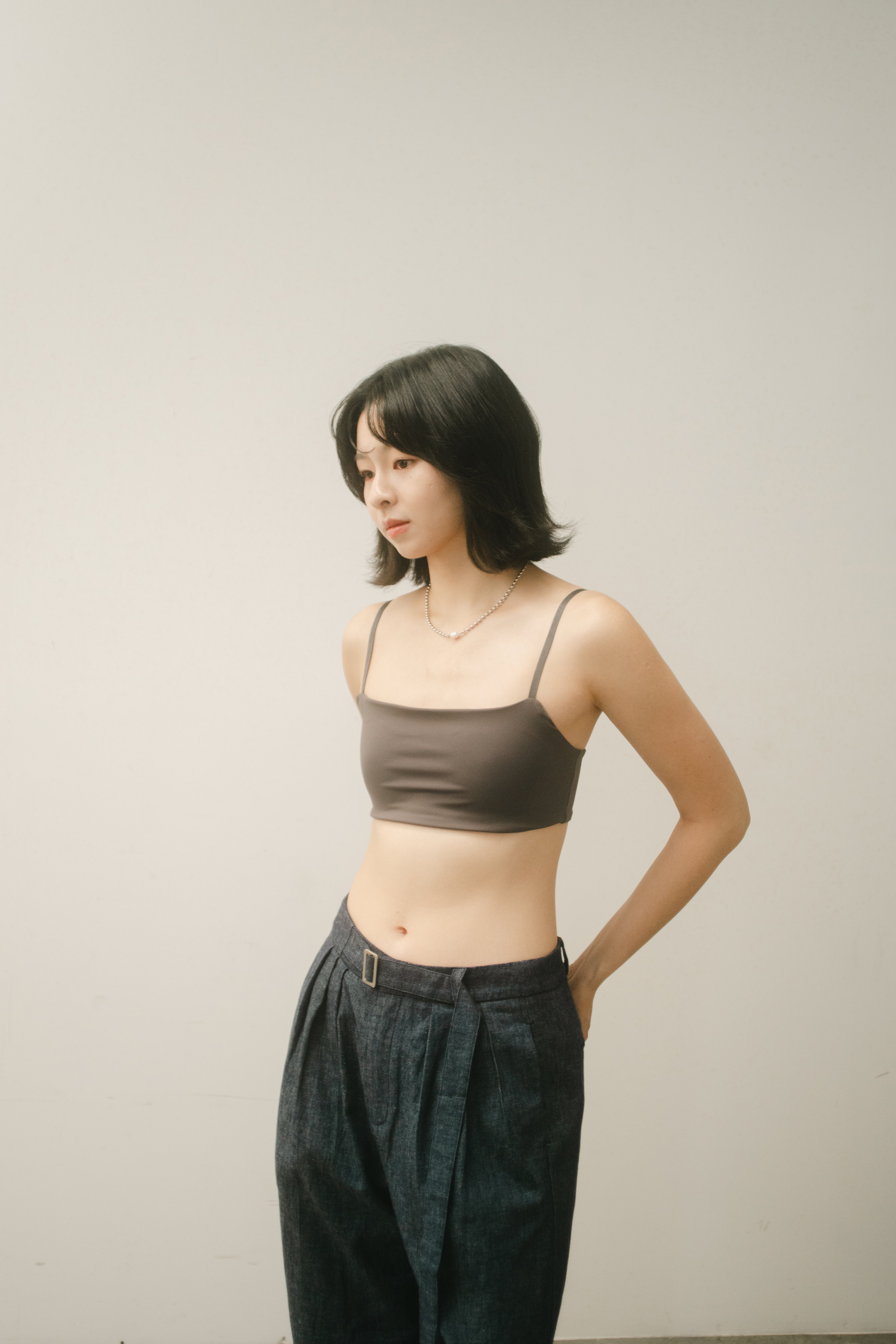 WES x GUNG x SO | [So] Simplicity Square Bra (Charcoal)