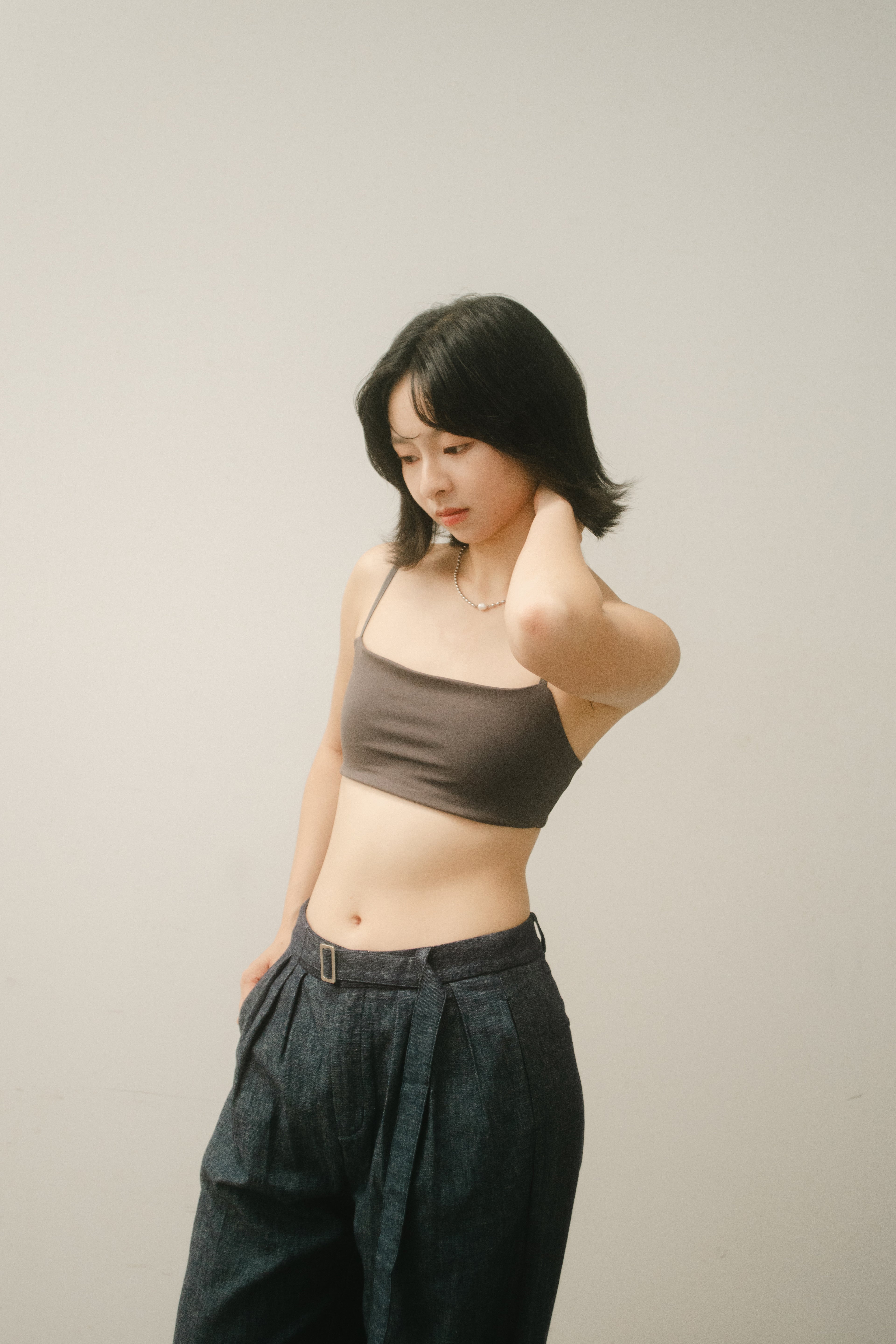 WES x GUNG x SO | [So] Simplicity Square Bra (Charcoal)