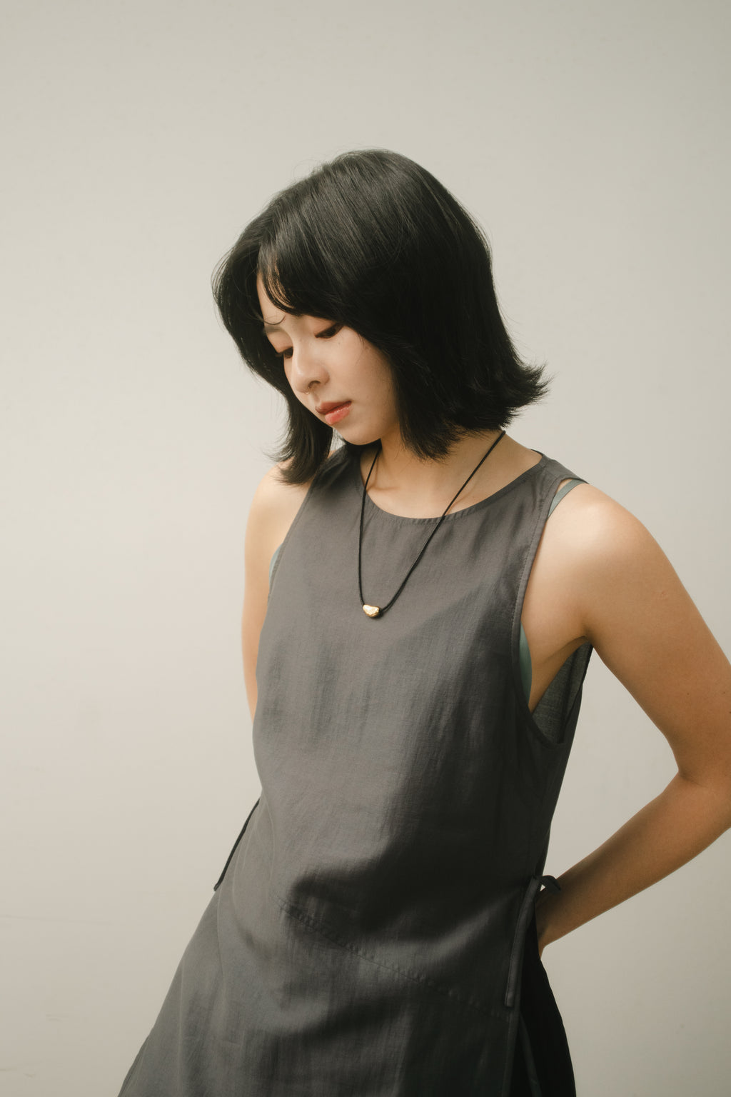 WES x GUNG x SO | [Gung] Gold Pebble Cord Necklace