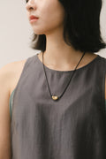 WES x GUNG x SO | [Gung] Gold Pebble Cord Necklace