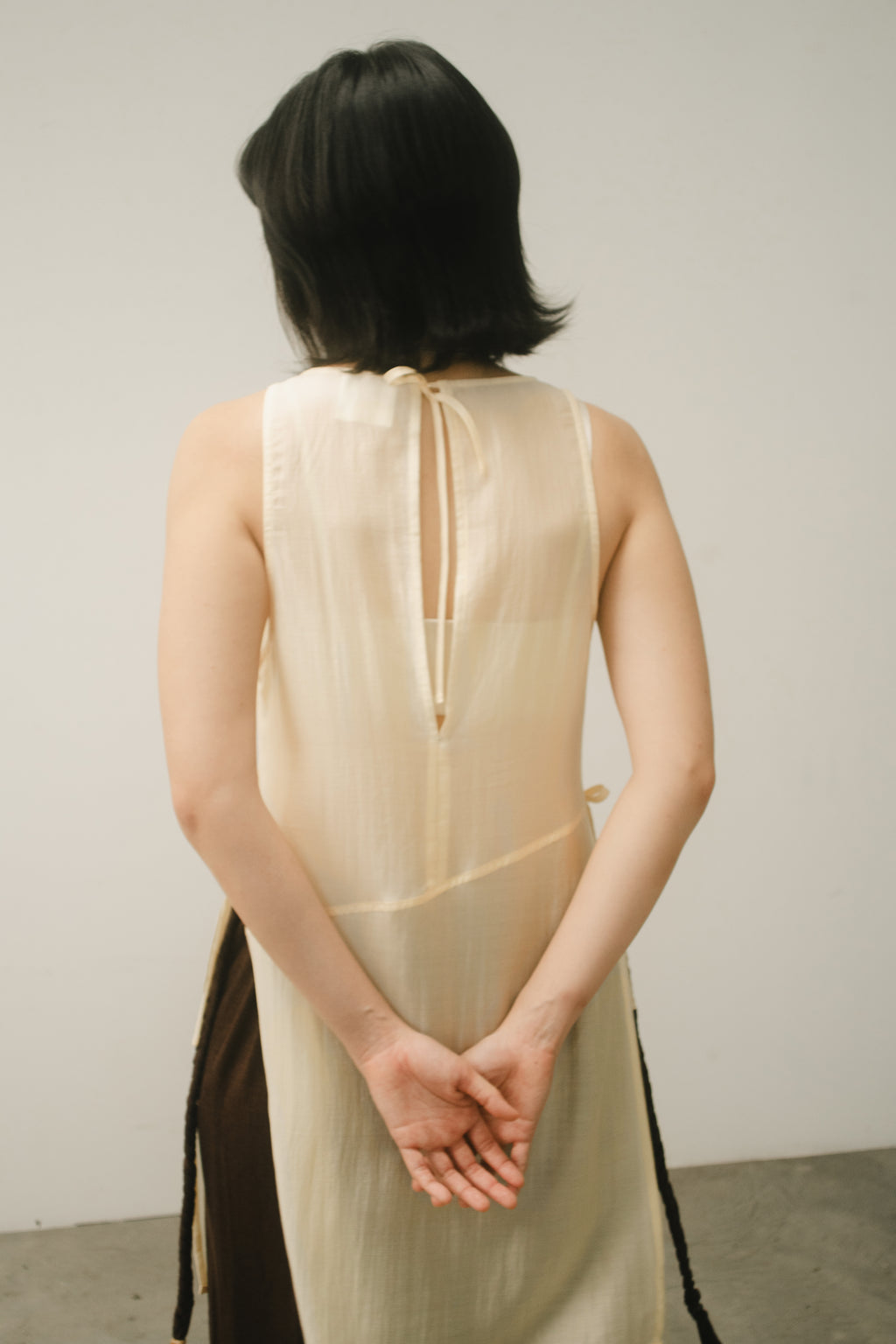 WES x GUNG x SO | Bold Side Slit Long Tank Top (Butter)