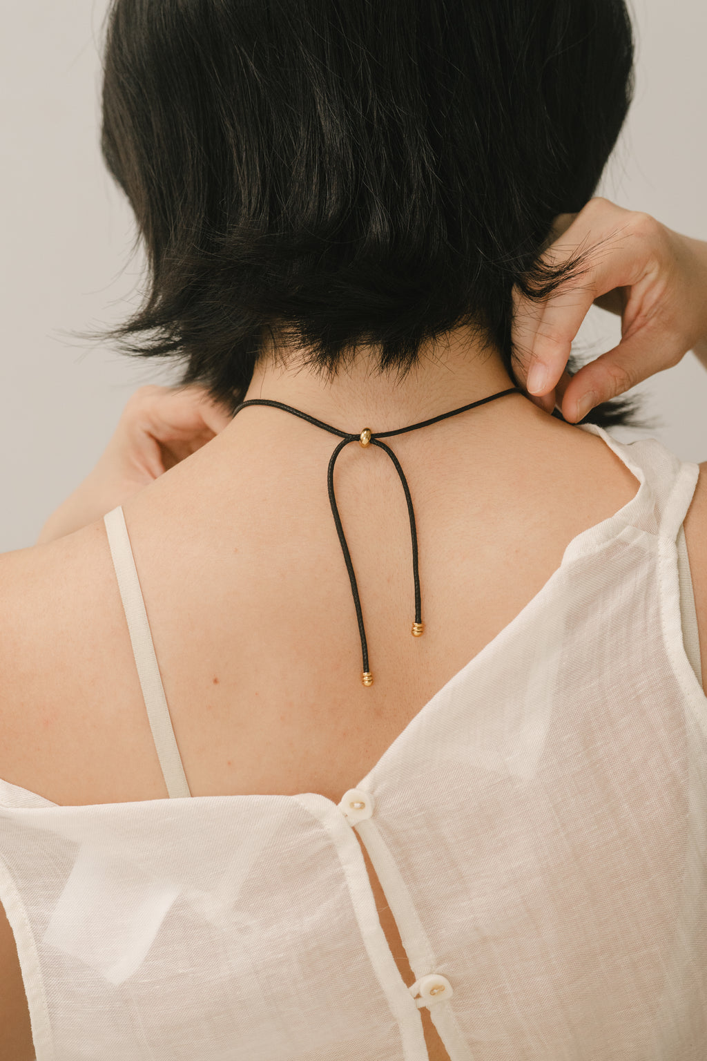 WES x GUNG x SO | [Gung] Gold Pebble Cord Necklace