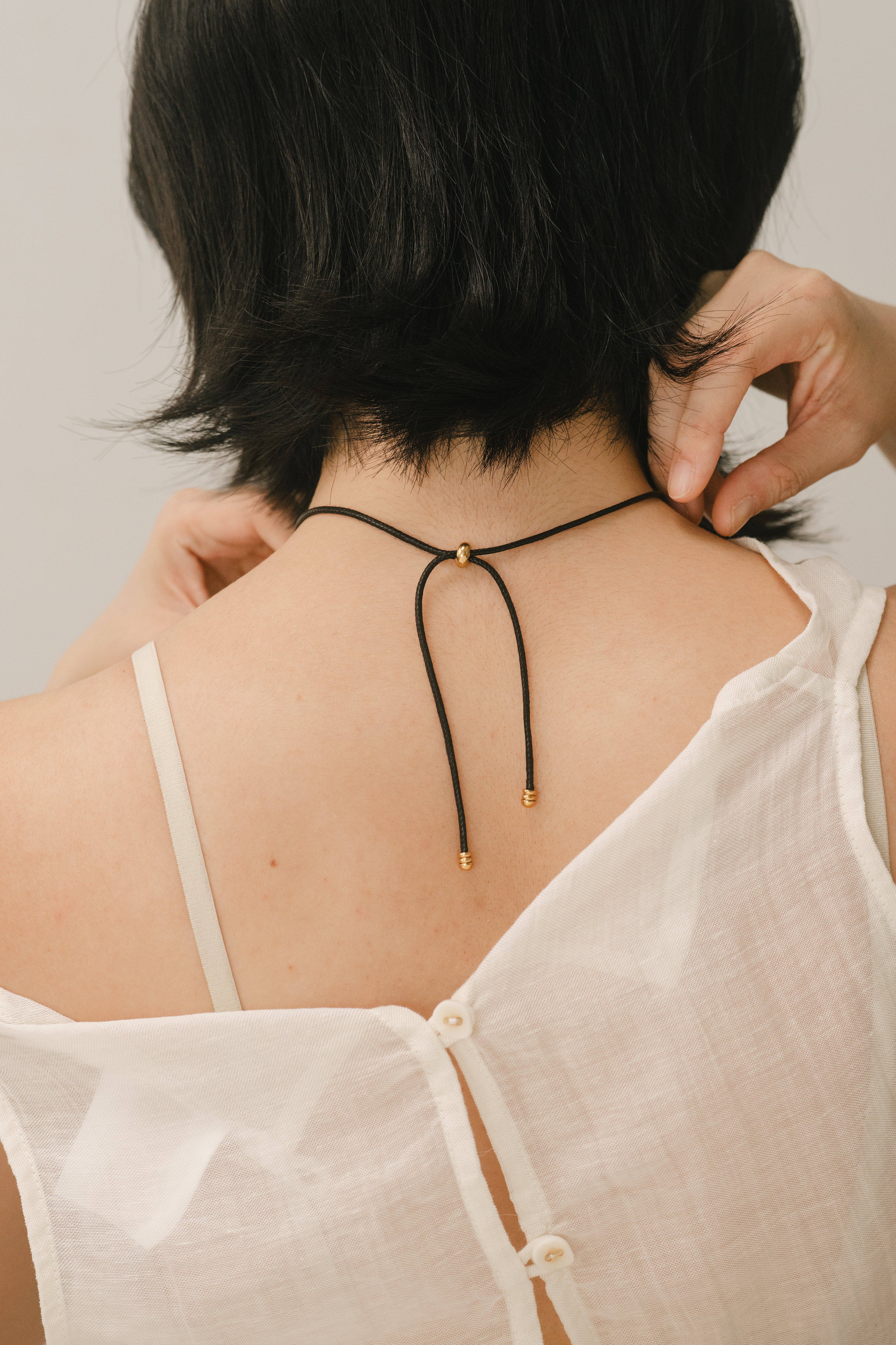 WES x GUNG x SO | [Gung] Gold Pebble Cord Necklace