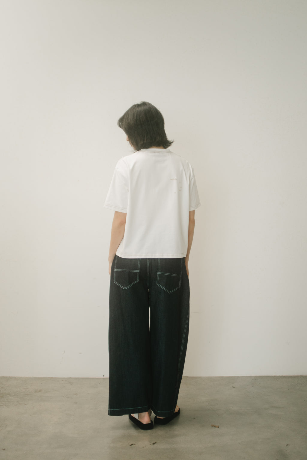 Gender Neutral Boxy Crop Tee 'Simplicity Life Gently Lived in'
