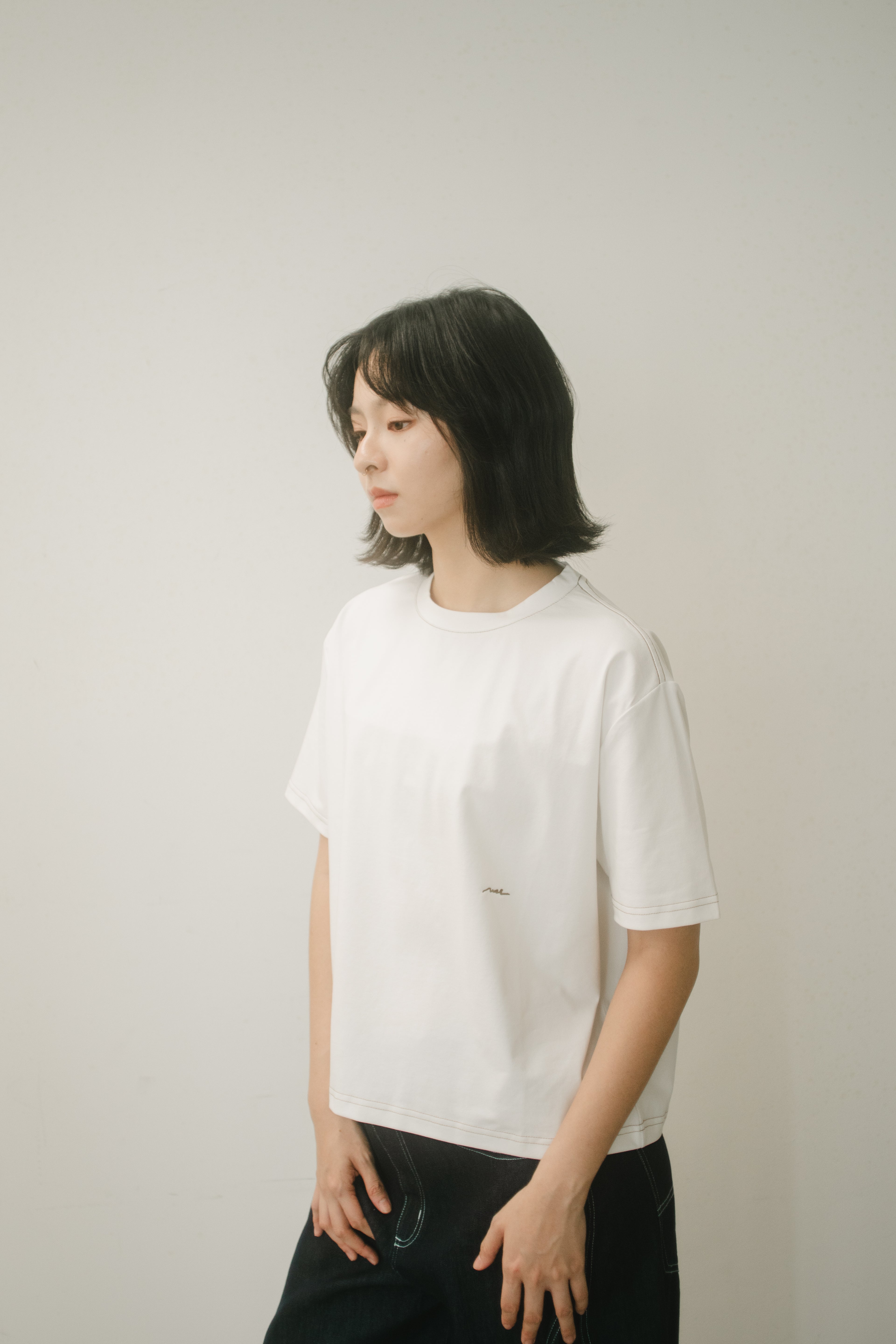 Gender Neutral Boxy Crop Tee 'Simplicity Life Gently Lived in'