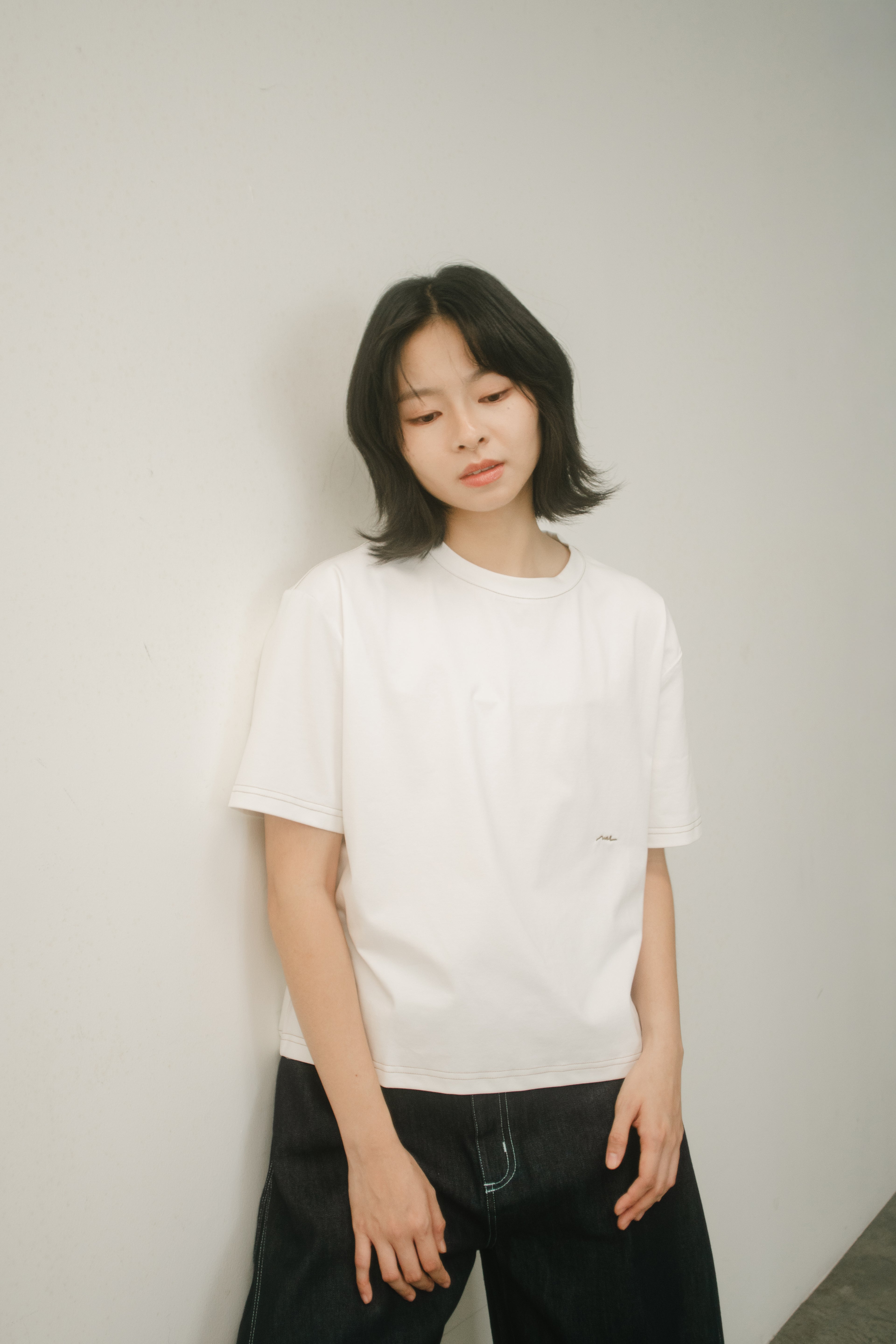 Gender Neutral Boxy Crop Tee 'Simplicity Life Gently Lived in'