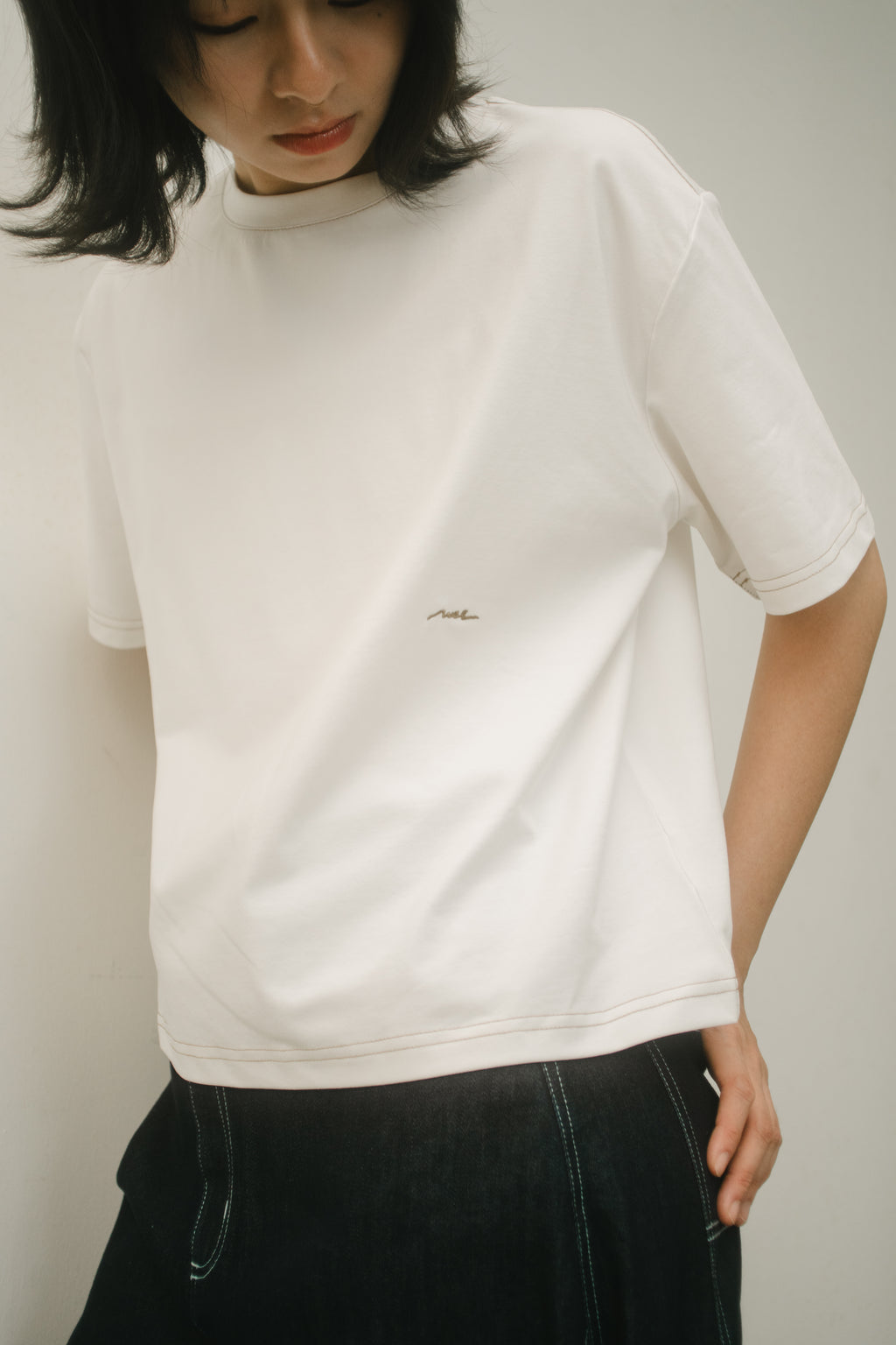 Gender Neutral Boxy Crop Tee 'Simplicity Life Gently Lived in'