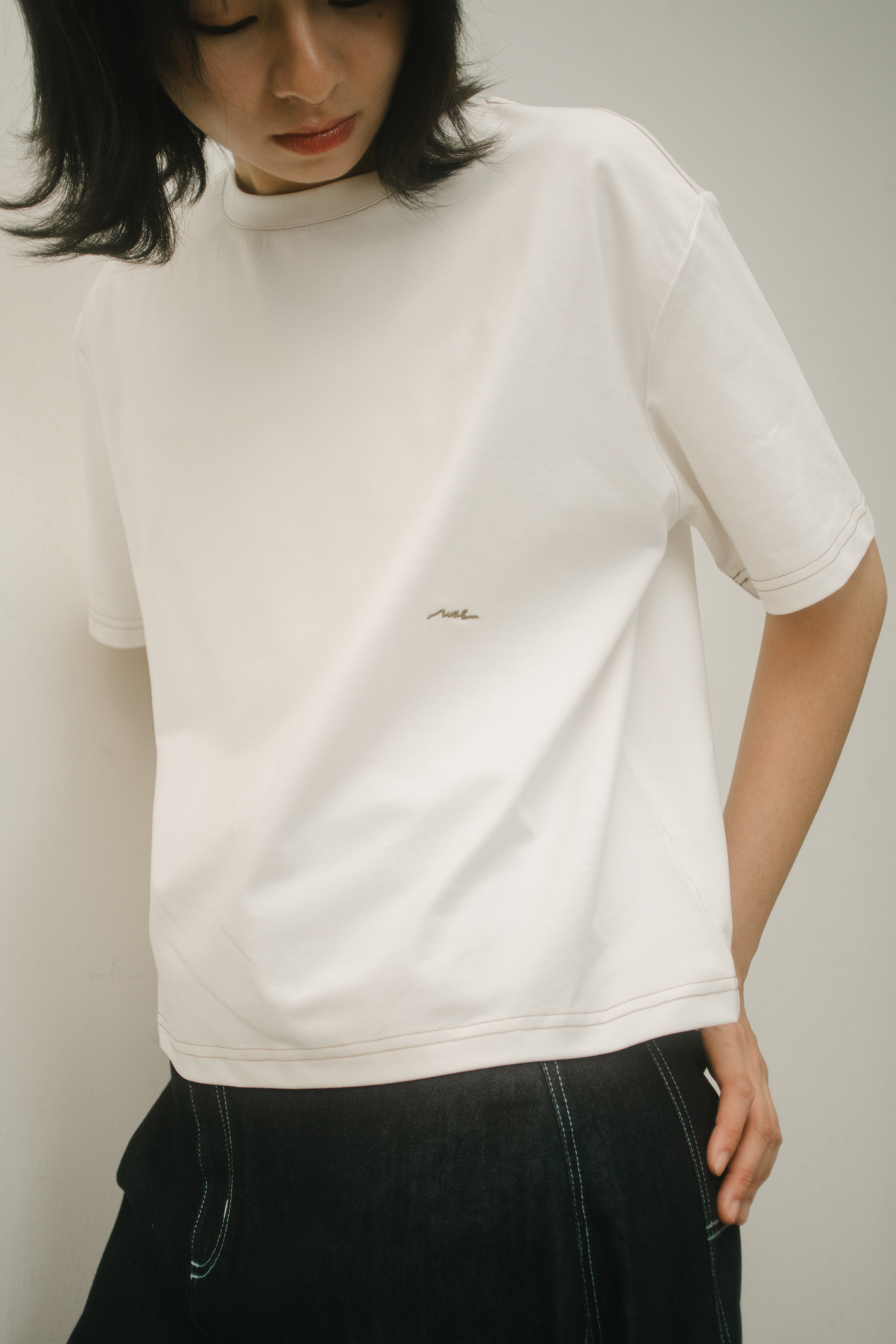 Gender Neutral Boxy Crop Tee 'Simplicity Life Gently Lived in'